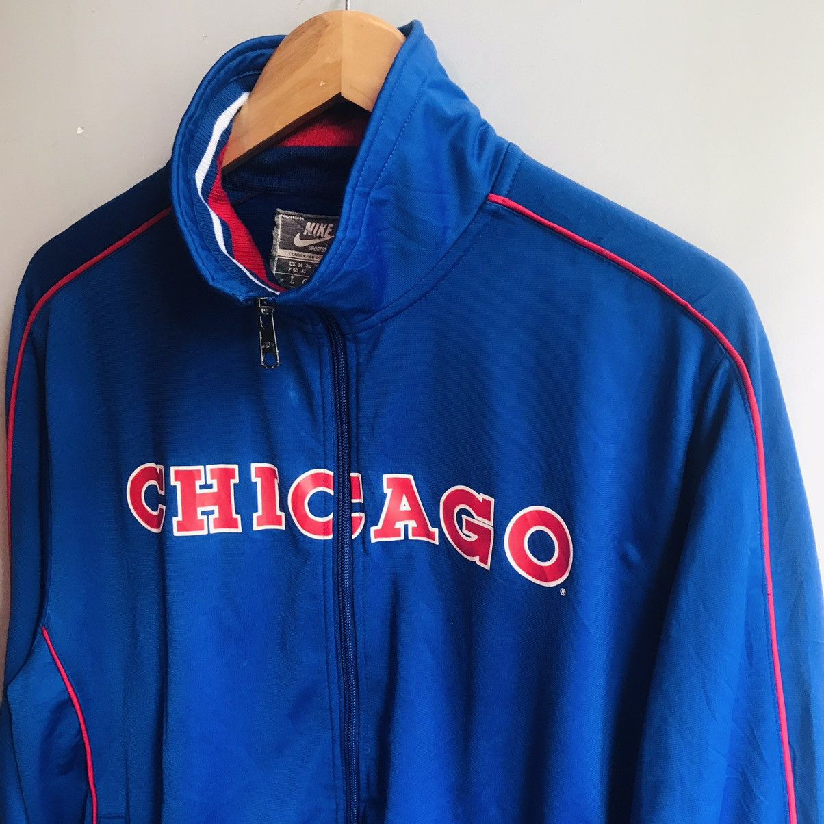Nike × Vintage 90’s Nike Chicago Track Jacket Size US L / EU 52-54 / 3 - 1 Thumbnail