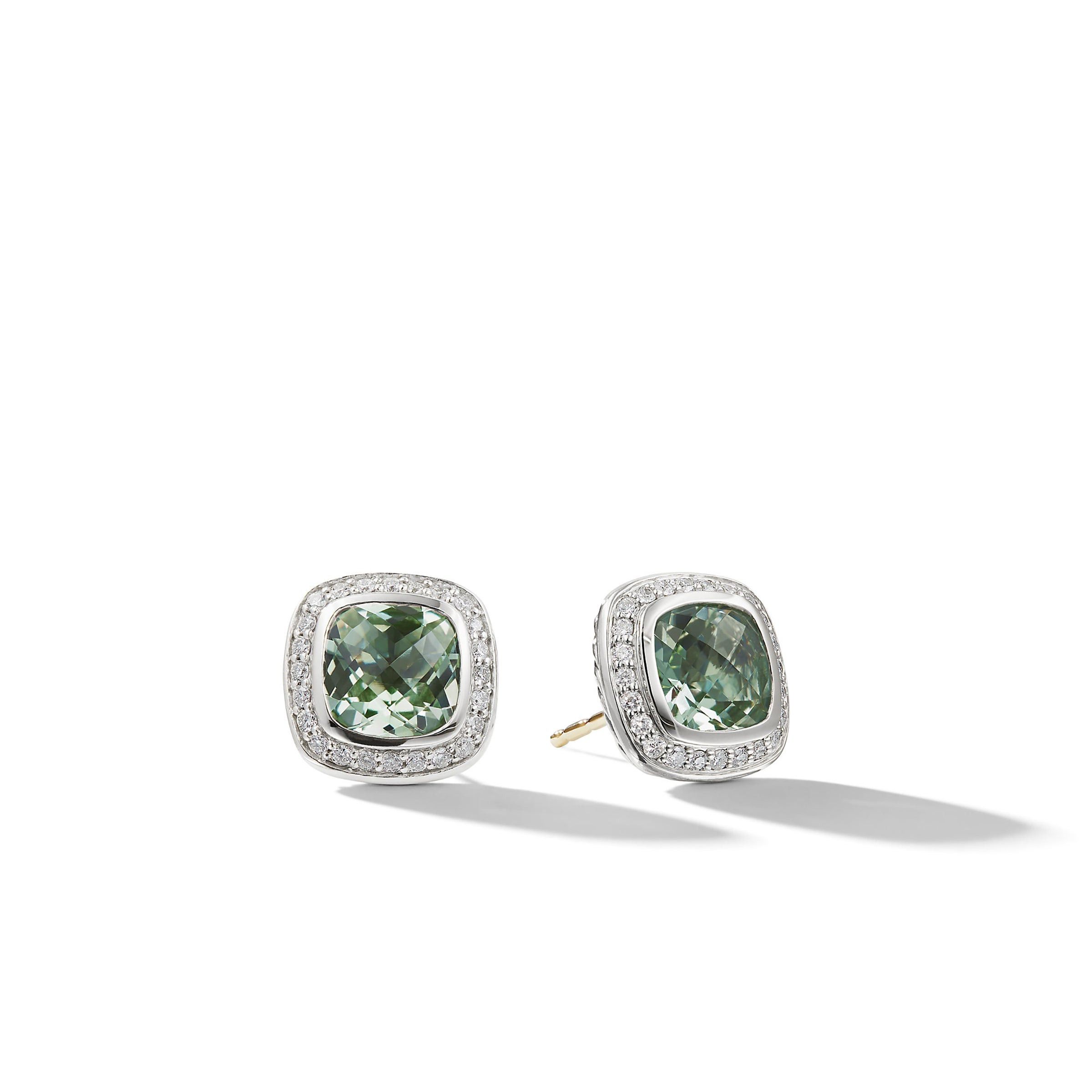 David Yurman o1w1db10525 E12310D Earrings in Silver & Garnet and Diamond Size ONE SIZE - 1 Thumbnail