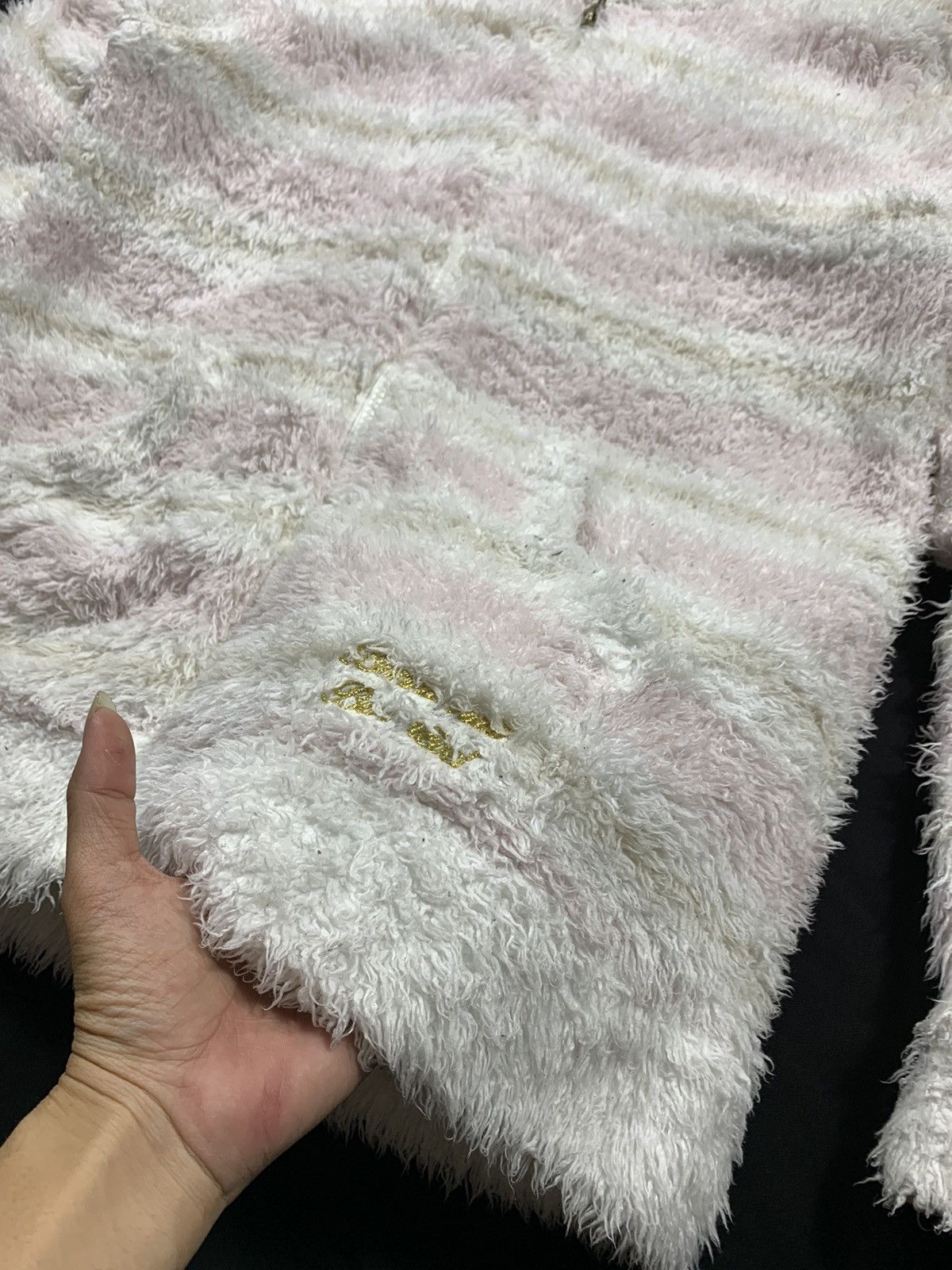 If Six Was Nine × Japanese Brand × Le Grande Bleu (L.G.B.) CRAZY FULL FUR ZIP UP HOODIE STRIPE WINTER STYLED Size US M / EU 48-50 / 2 - 4 Thumbnail