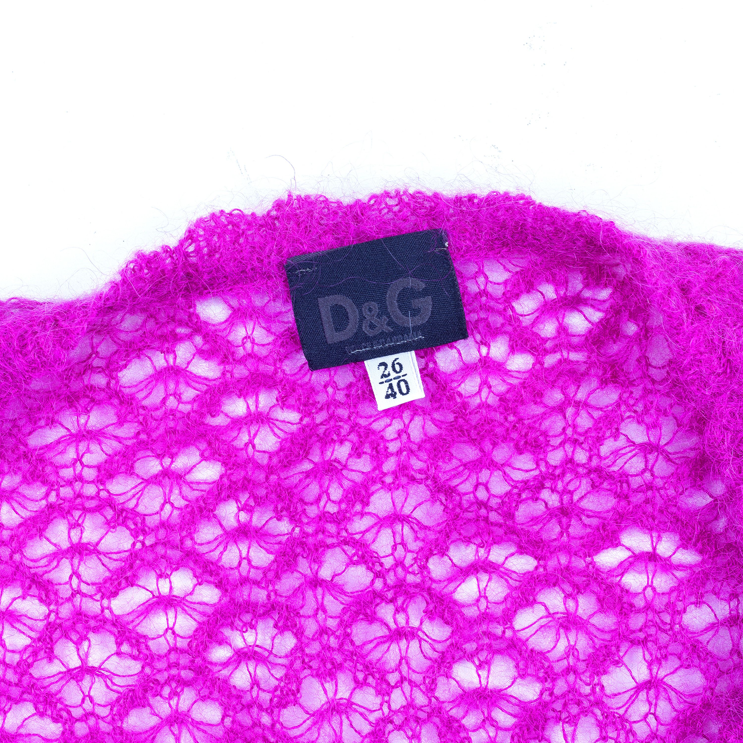 Dolce & Gabbana Dolce & Gabbana Hot Pink Crochet Set (S) Size S / US 4 / IT 40 - 7 Thumbnail