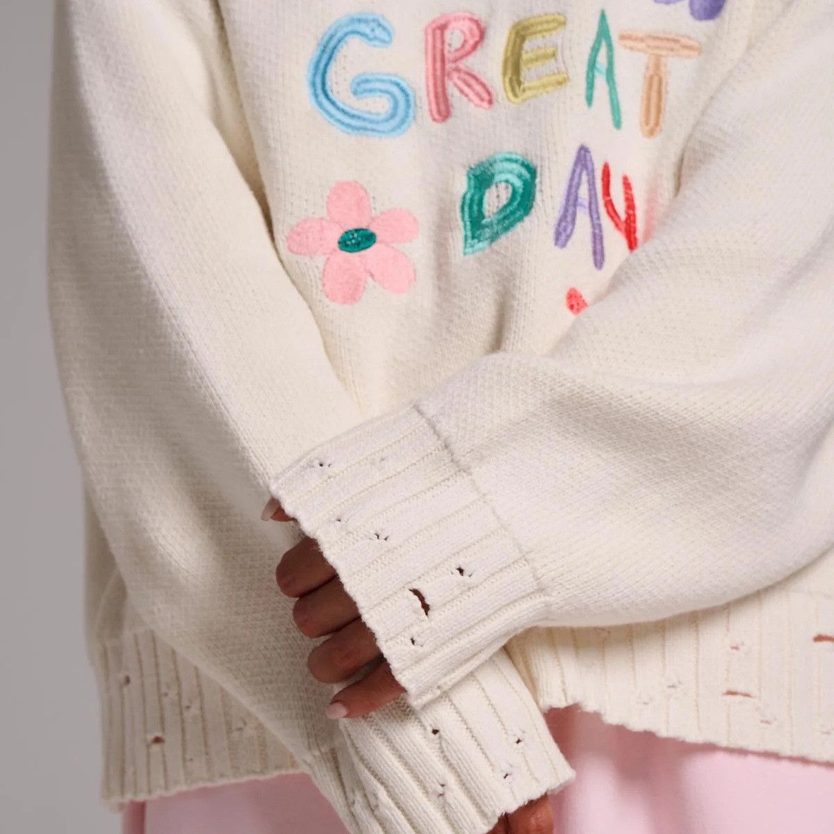 Other women's loose letter embroidered sweater Size M / US 6-8 / IT 42-44 - 6 Thumbnail