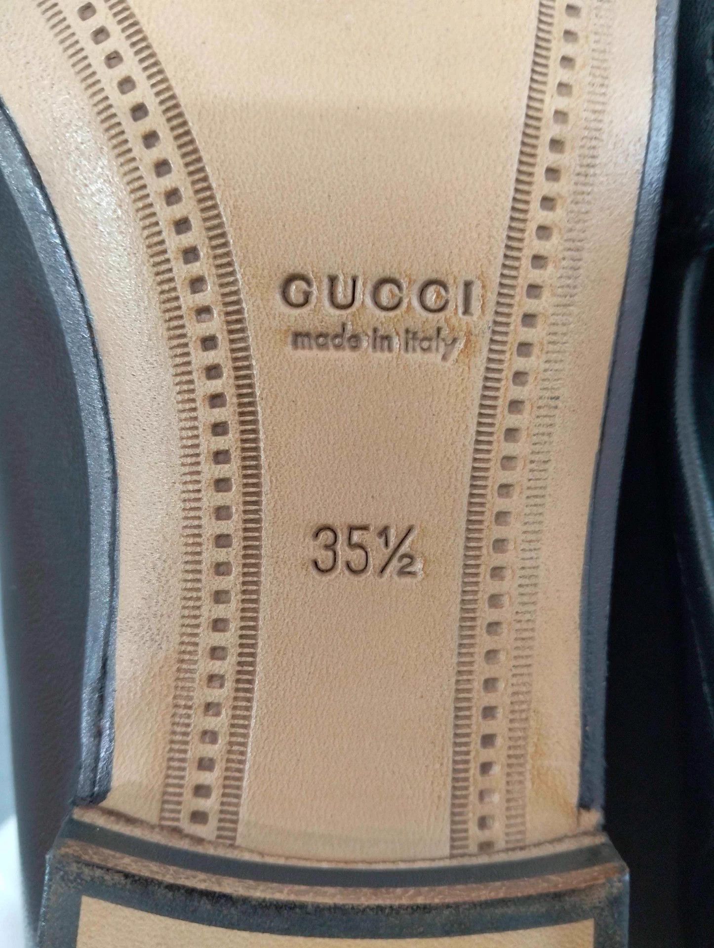Gucci GUCCI Horsebit Leather Loafers women's 35.5 EU Size US 5 / IT 35 - 8 Thumbnail