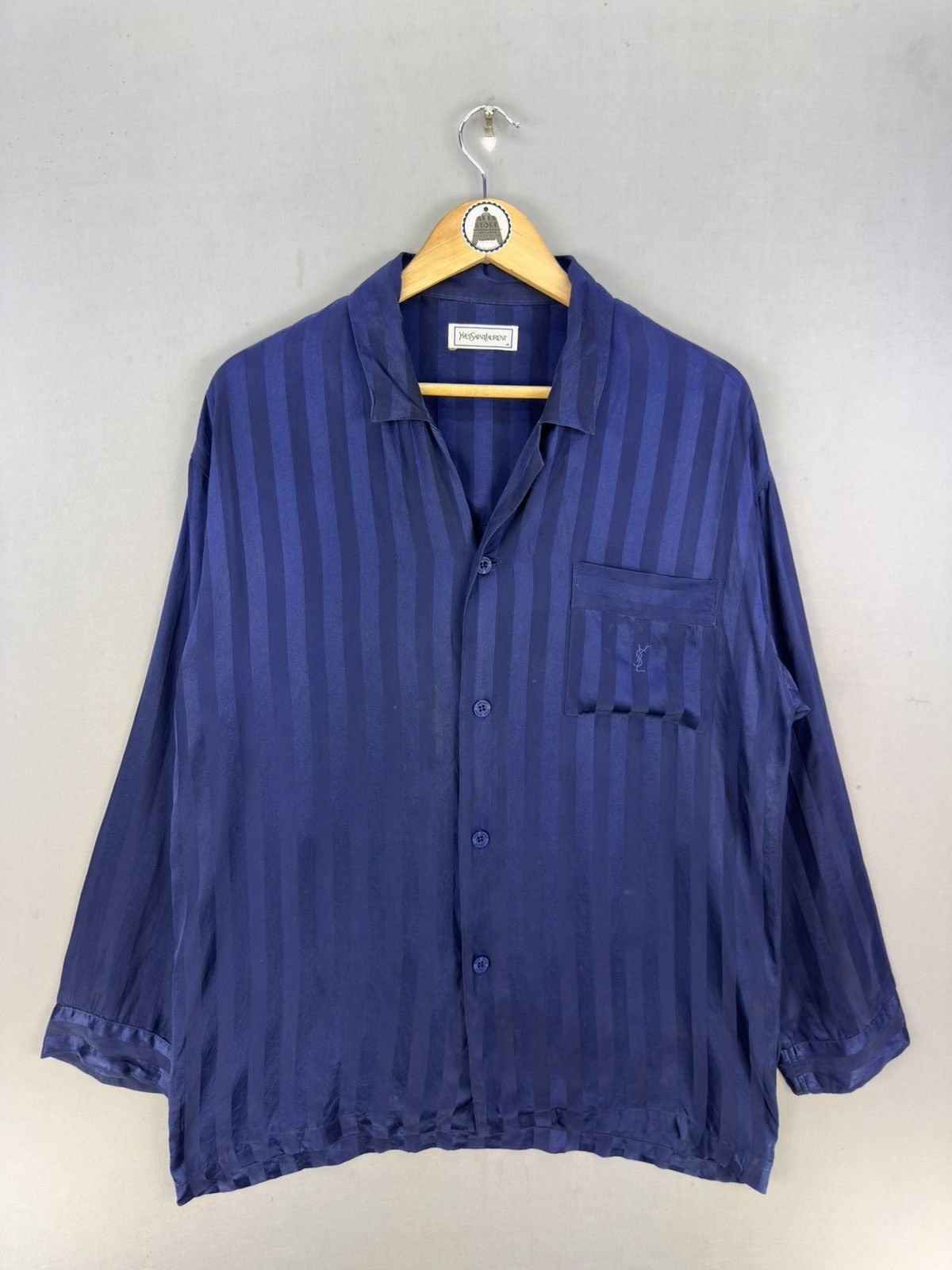Yves Saint Laurent Yves Saint Laurent YSL Silk Pyjama Shirt Size US L / EU 52-54 / 3 - 1 Thumbnail