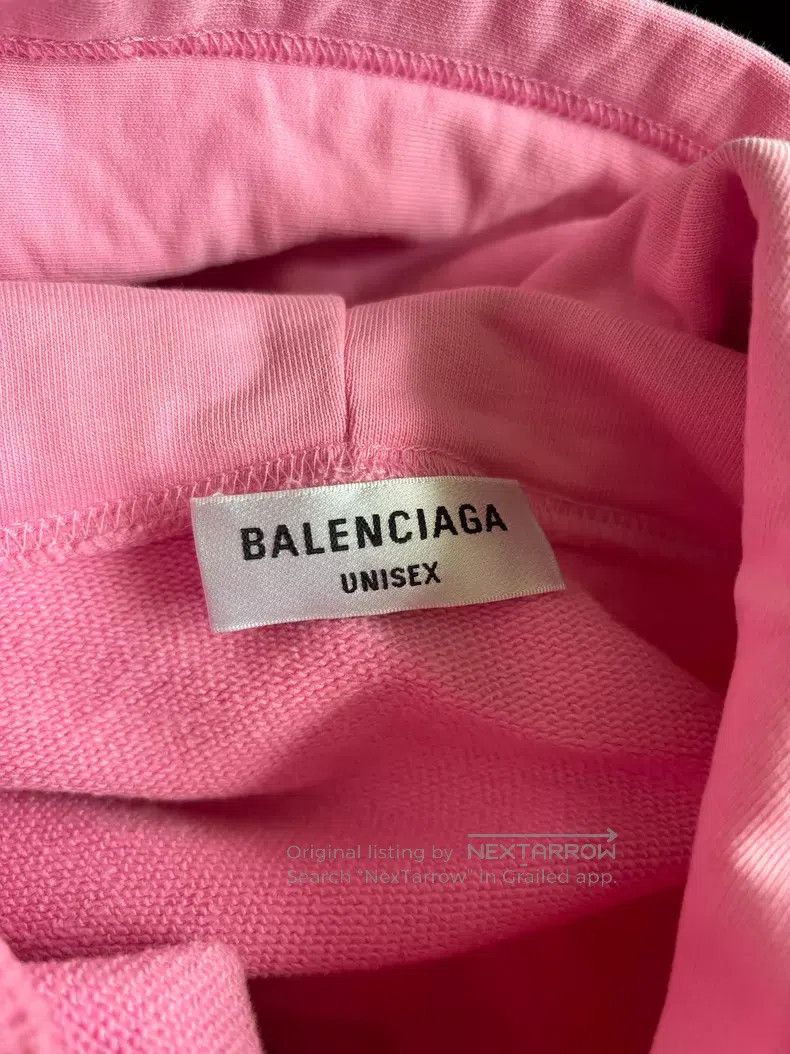 Balenciaga Balenciaga Logo Printed Solid Color Long Sleeve Hoodie Size M / US 6-8 / IT 42-44 - 4 Thumbnail