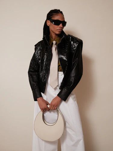 Givenchy o1w1db10326 Perfecto Leather Military Jacket in Black Size XS / US 0-2 / IT 36-38 - 2 Thumbnail