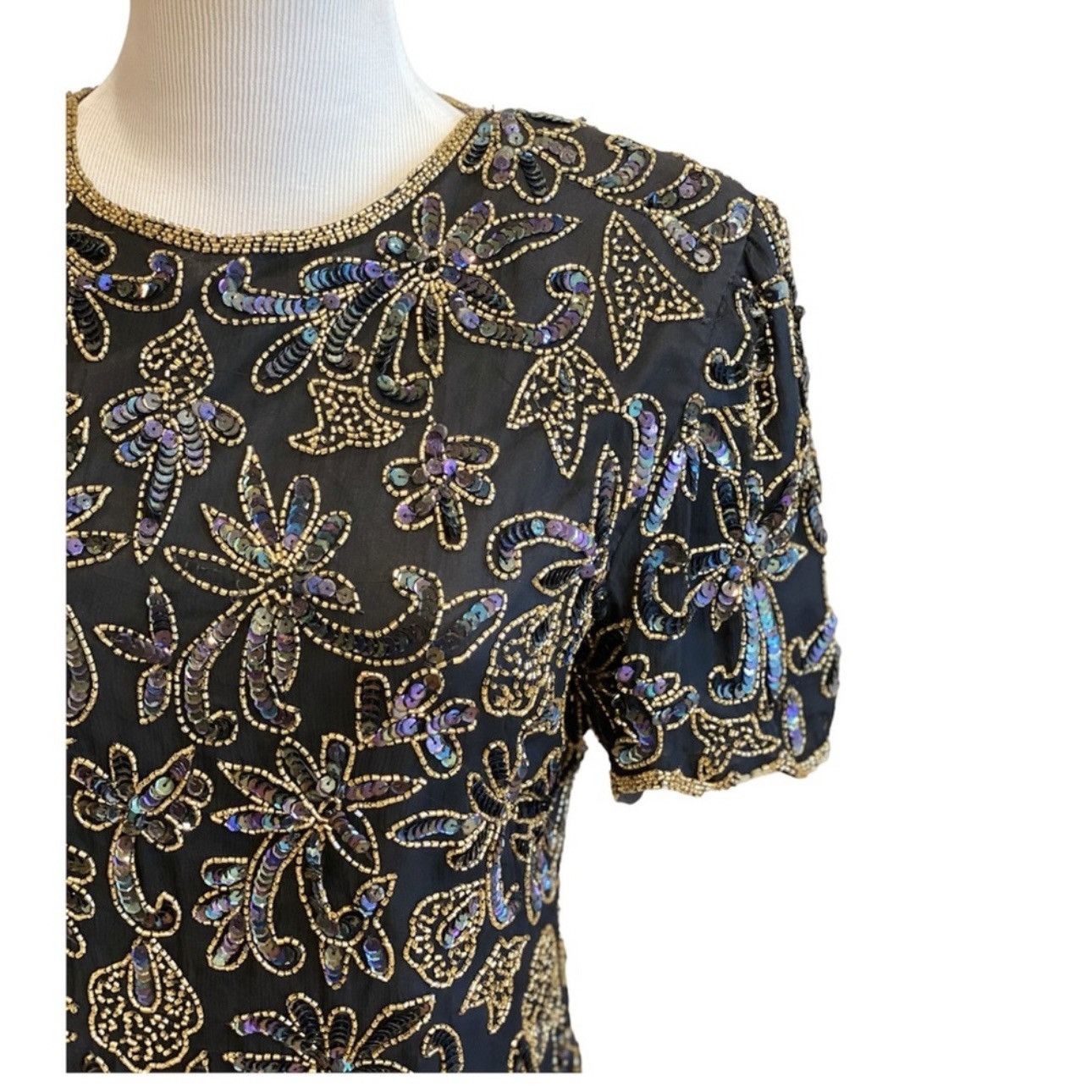 Vintage Vintage Sequin Beaded Top Formal Wedding Party S Size S / US 4 / IT 40 - 1 Thumbnail