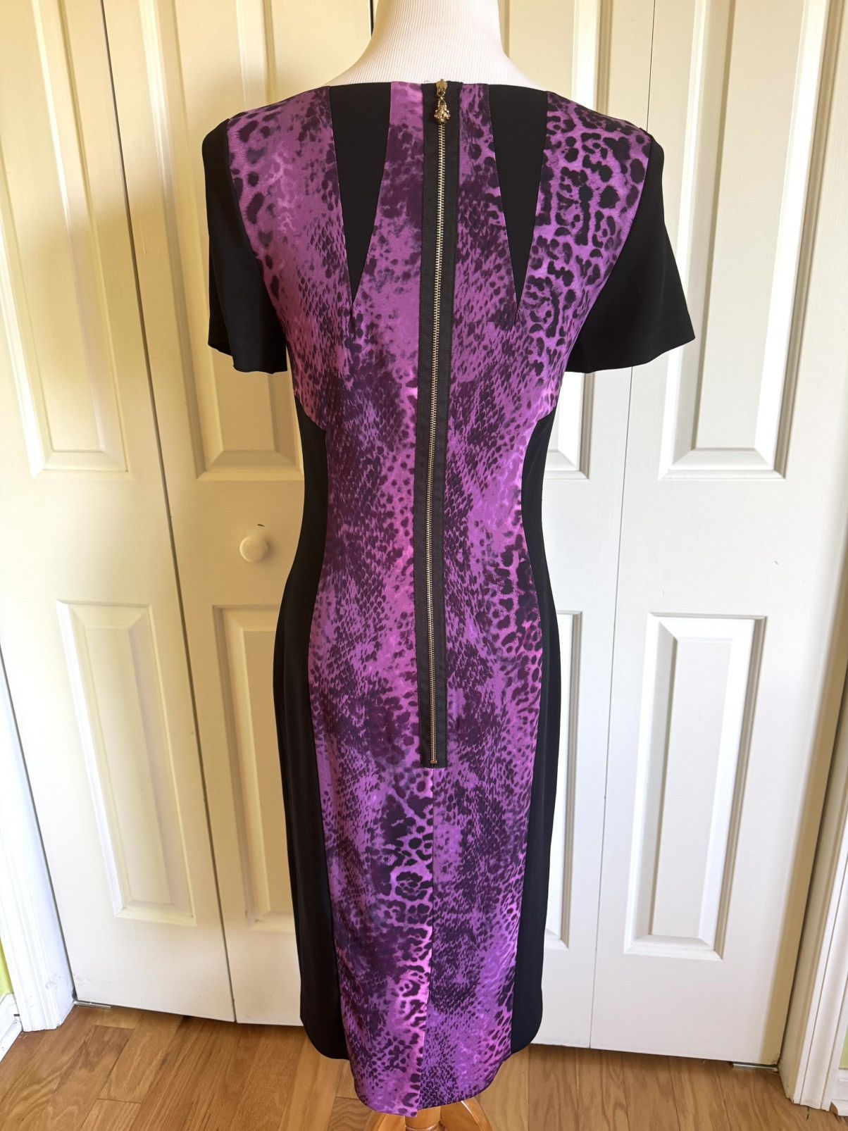 Other ANGELO MARANI Black/Purple Pencil Dress 8/44 Size M / US 6-8 / IT 42-44 - 2 Thumbnail