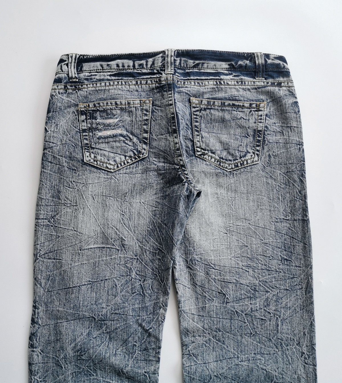 Other Pink Skull Patchwork Boro Denim Jeans Size US 37 - 8 Thumbnail