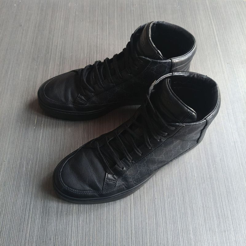 Gucci Gucci Black High-Top Sneakers 0079 Size US 7.5 / EU 40-41 - 1 Thumbnail