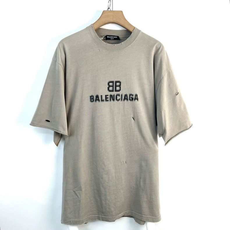Balenciaga Balenciaga Mosaic blurred logo lettering relaxed fit rippe Size US XXS / EU 40 - 2 Thumbnail