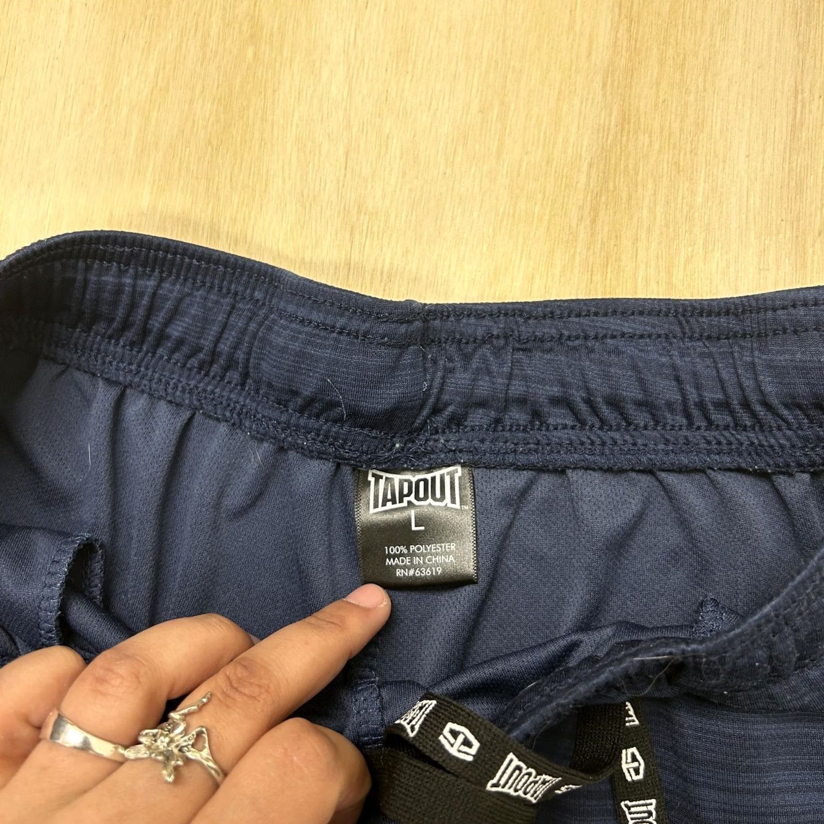 Tapout Tapout Shorts Mens Large Blue Jersey Athletic Gym Running Drawstring Training Size US L / EU 52-54 / 3 - 2 Thumbnail