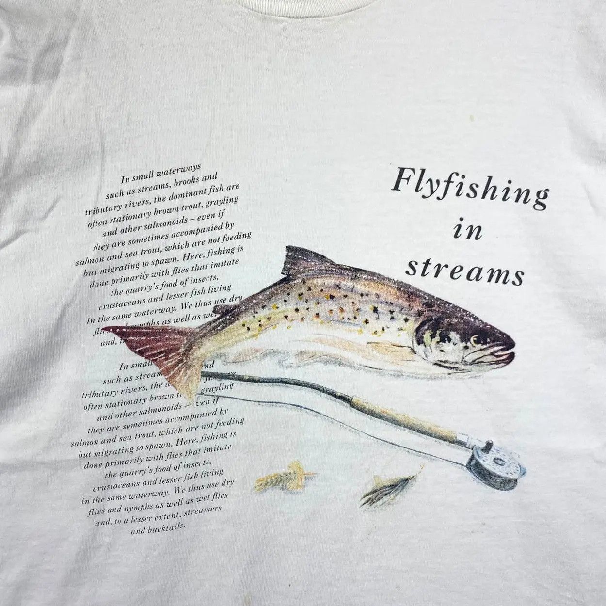 Vintage Vintage BROWN TROUT FISH Tee Shirt Size US S / EU 44-46 / 1 - 5 Thumbnail