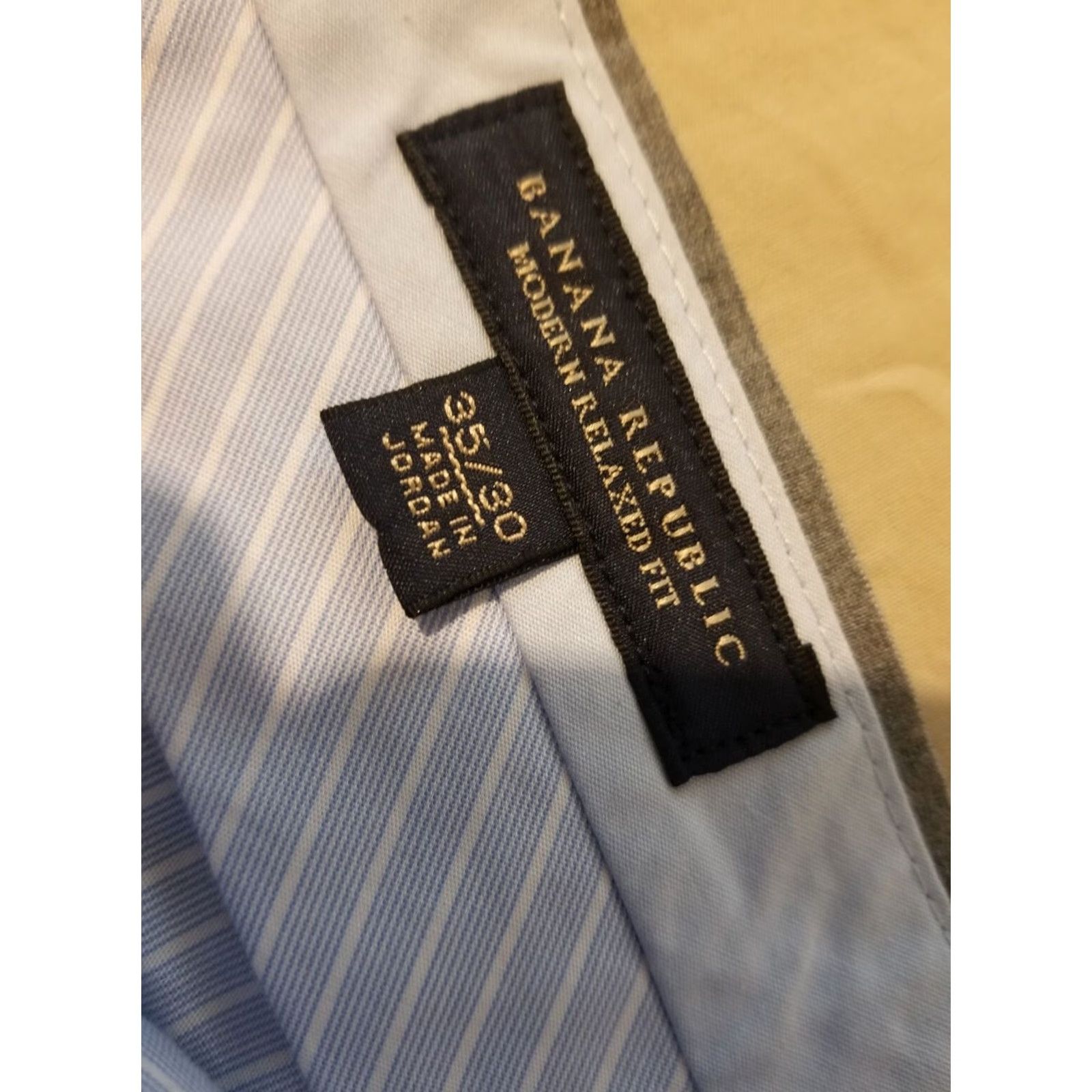 Banana Republic Banana Republic Dress Pants Gray Cotton 35x30 Men Regular Inseam 30 Slack Chino Trouser Size US 35 - 5 Thumbnail
