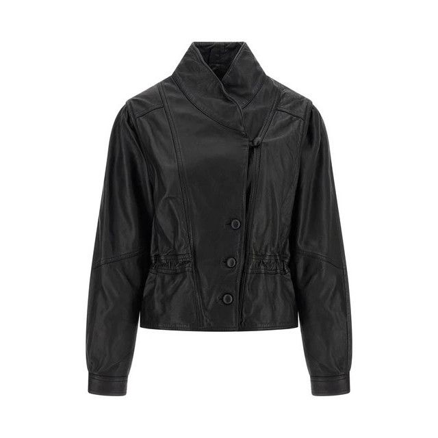 Isabel Marant ISABEL MARANT Tressy Black Leather Jacket New & Authentic (W Size M / US 6-8 / IT 42-44 - 1 Thumbnail