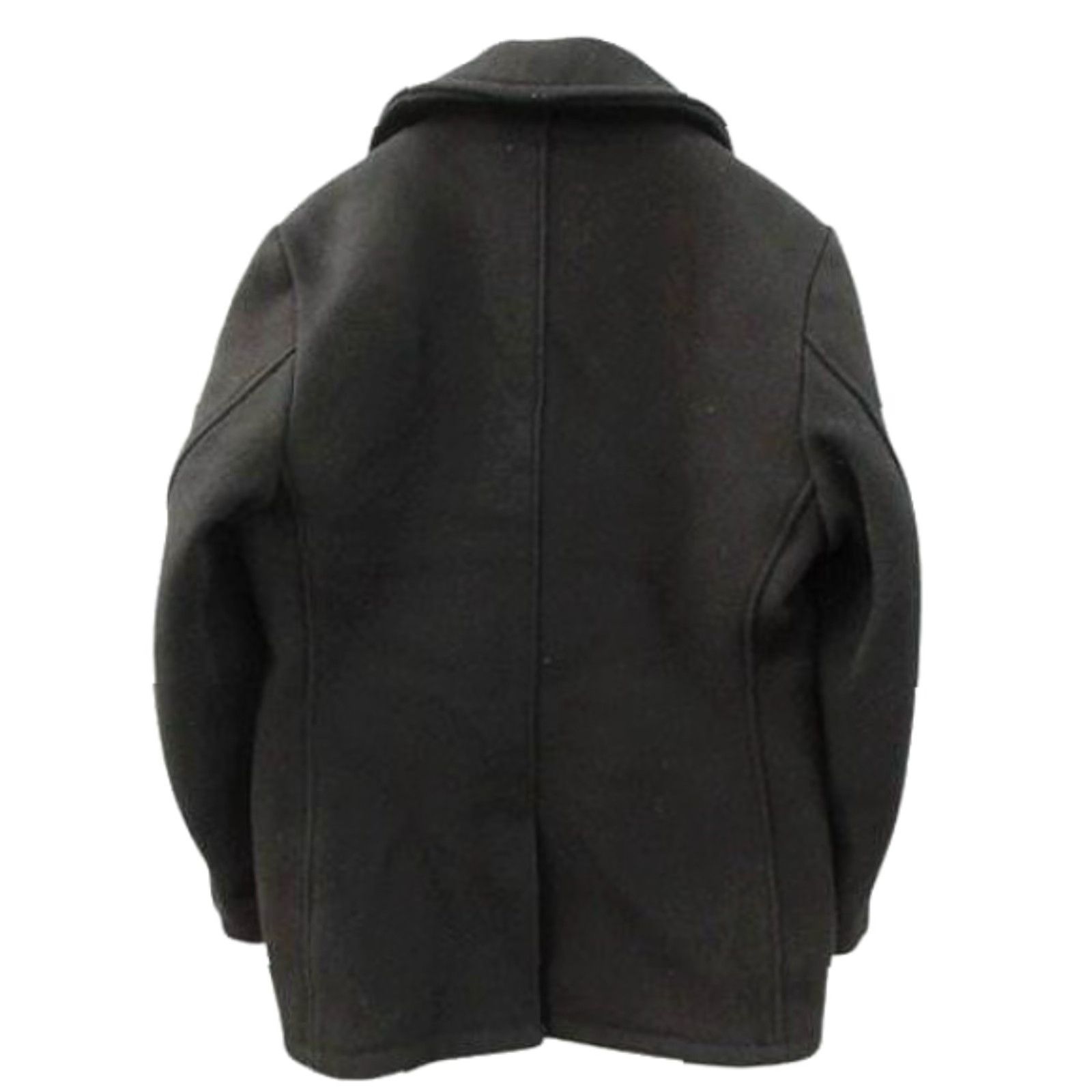 Schott VINTAGE Schott 740N Black Wool Pea Coat Jacket Size 38 Double-Breasted Men Casual Coat Mens Black Wool Pea Coat Jacket 38 US Made USA VTG Size US XXS / EU 40 - 2 Thumbnail