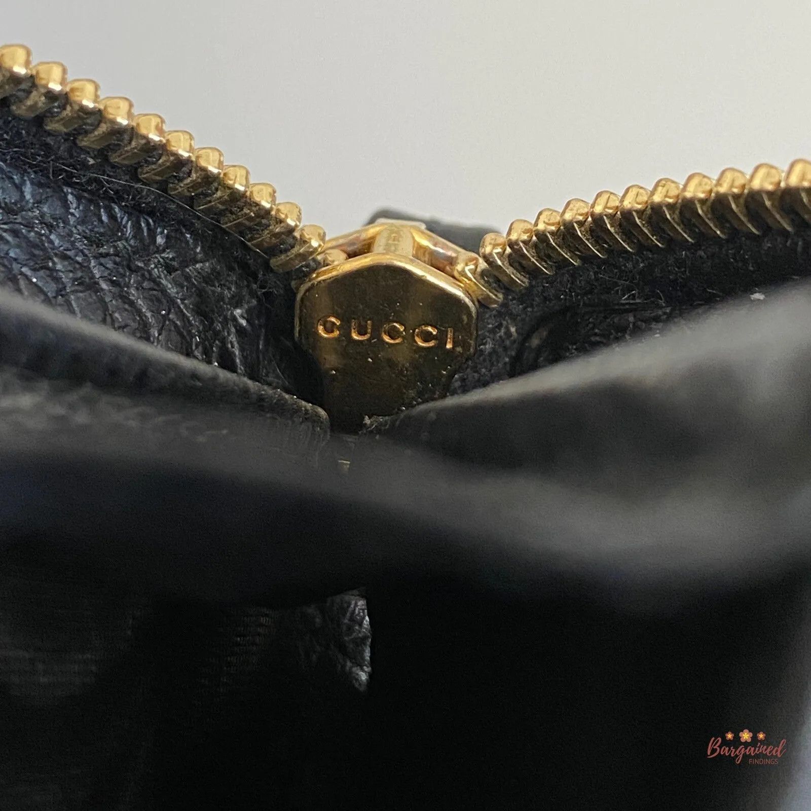 Gucci GUCCI Black Pebbled Leather Double G Metal Zip Around Long Size ONE SIZE - 11 Thumbnail
