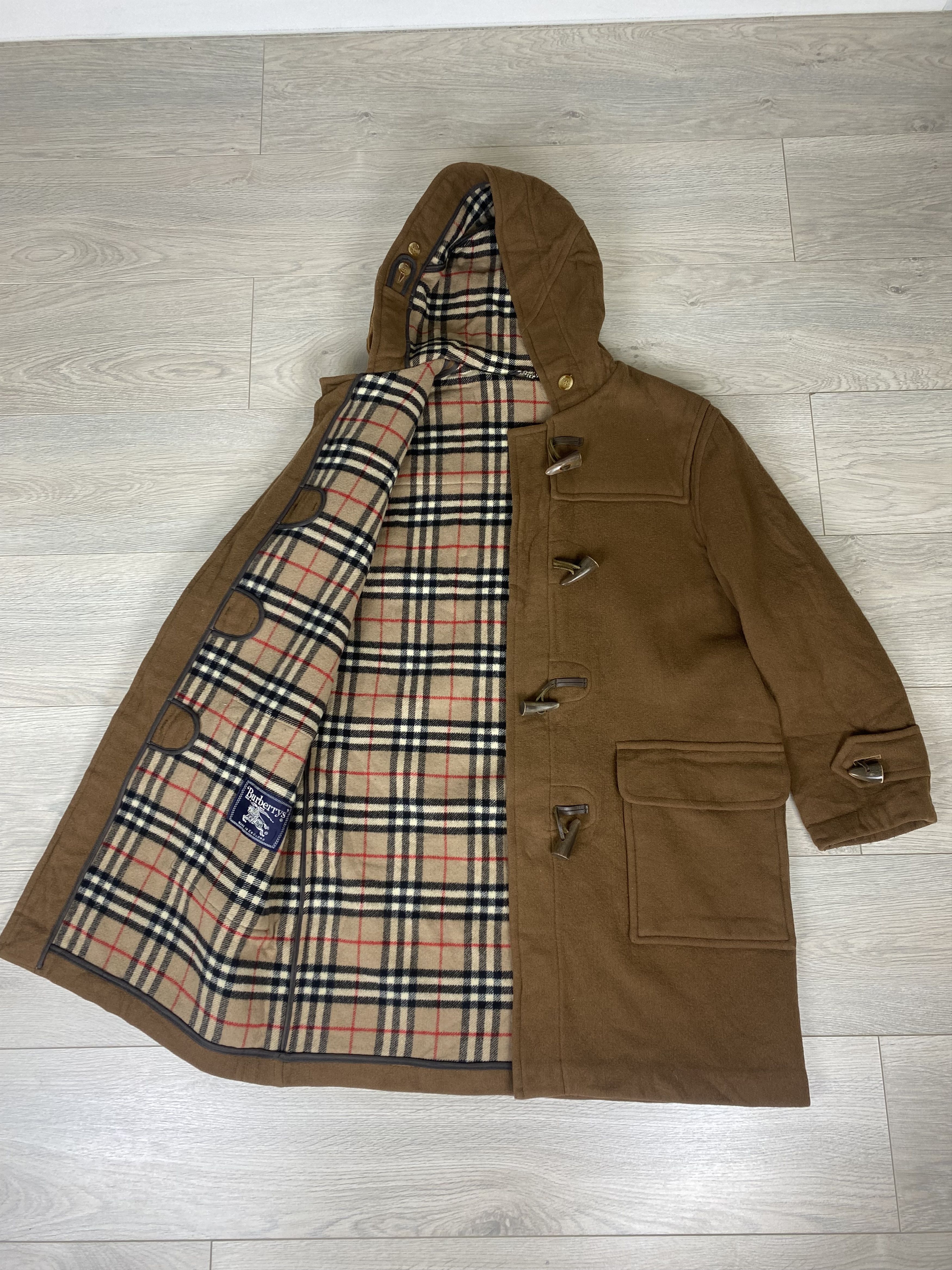 Burberry Burberry Vintage Nova Check Wool Duffle Coat Size M / US 6-8 / IT 42-44 - 4 Thumbnail