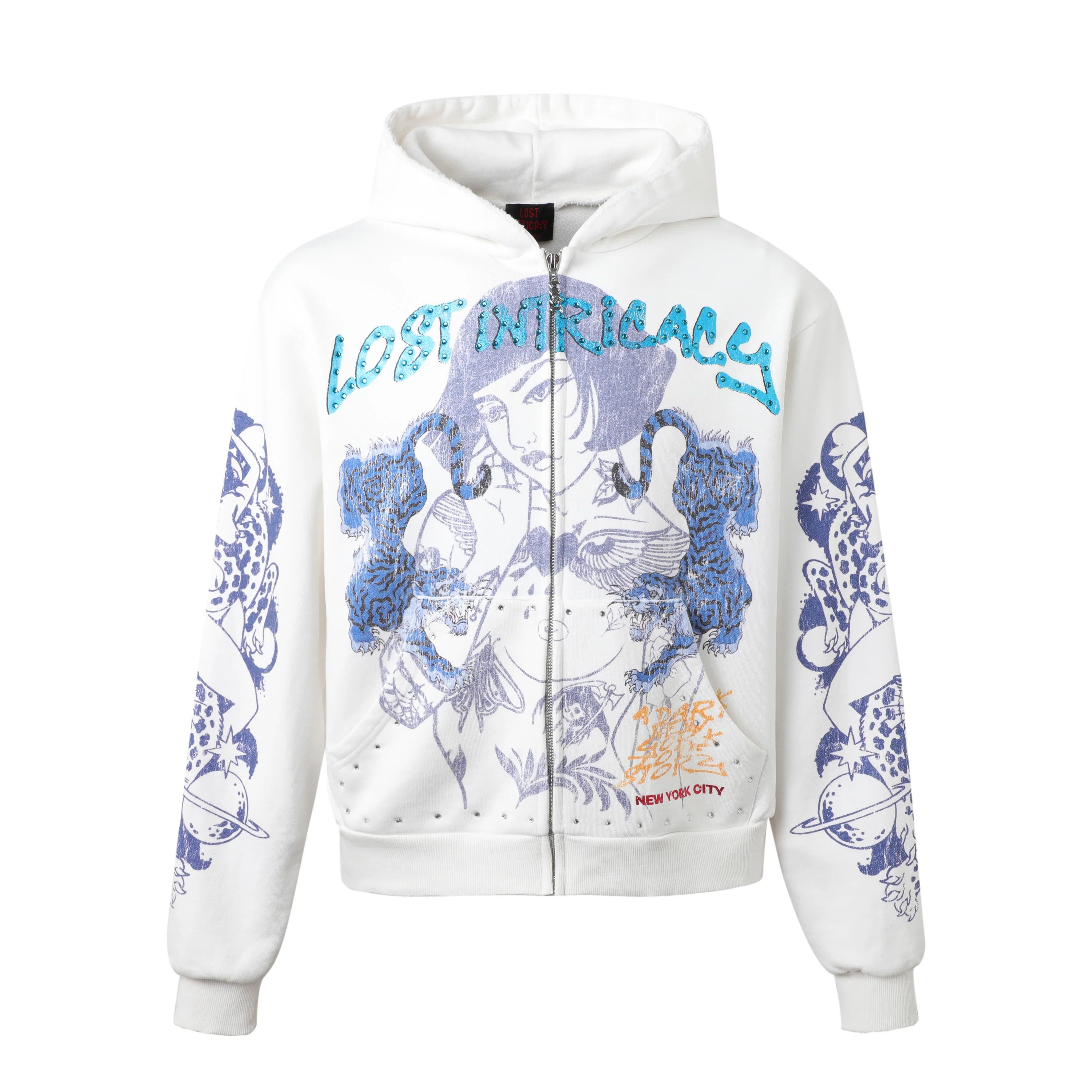 LOST INTRICACY Lost Intricacy 'Twin Tiger' Cream Hoodie Size US L / EU 52-54 / 3 - 1 Thumbnail