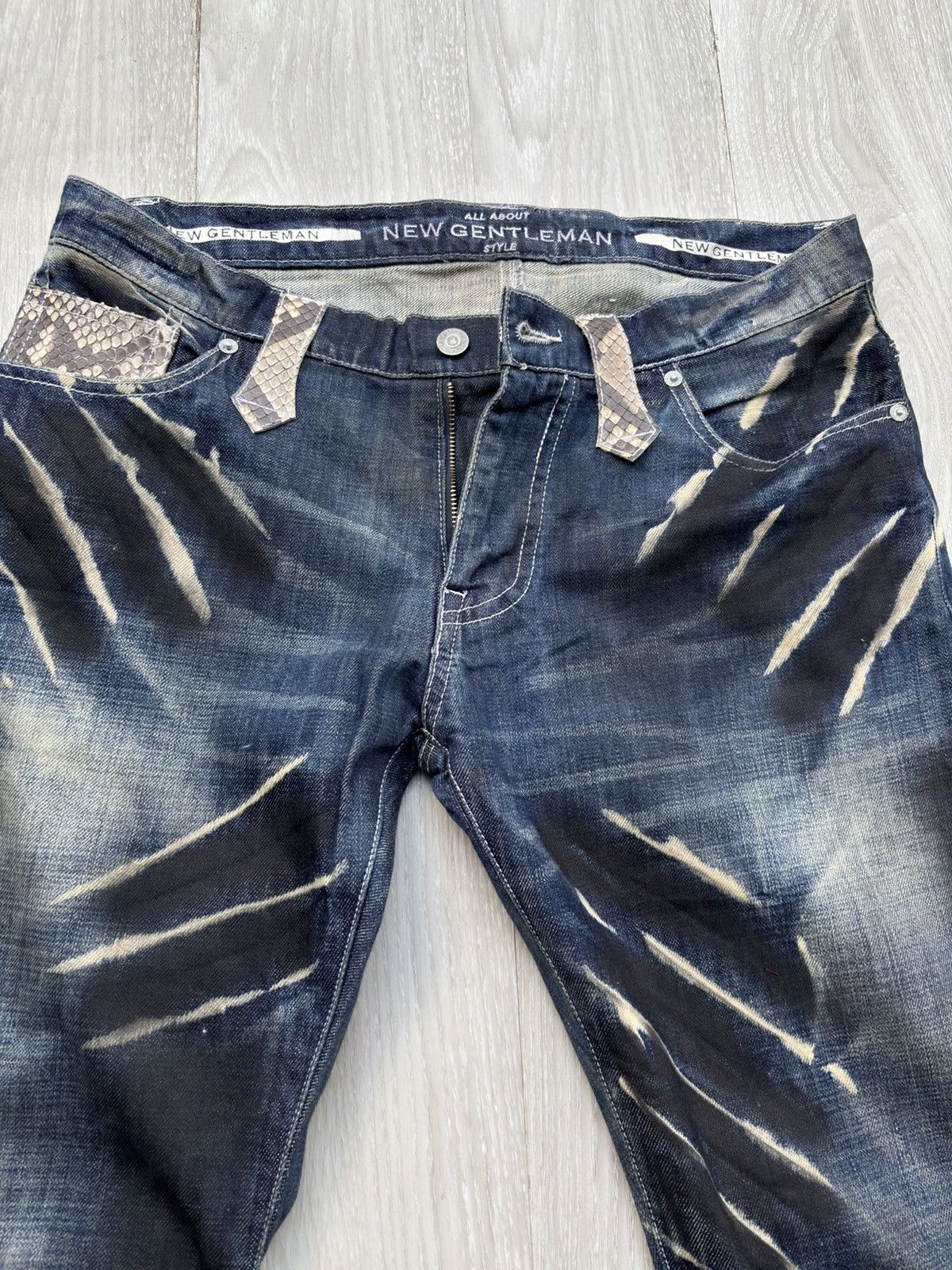14th Addiction NEW GENTLEMEN J-cut lace up jeans Size US 32 / EU 48 - 2 Thumbnail