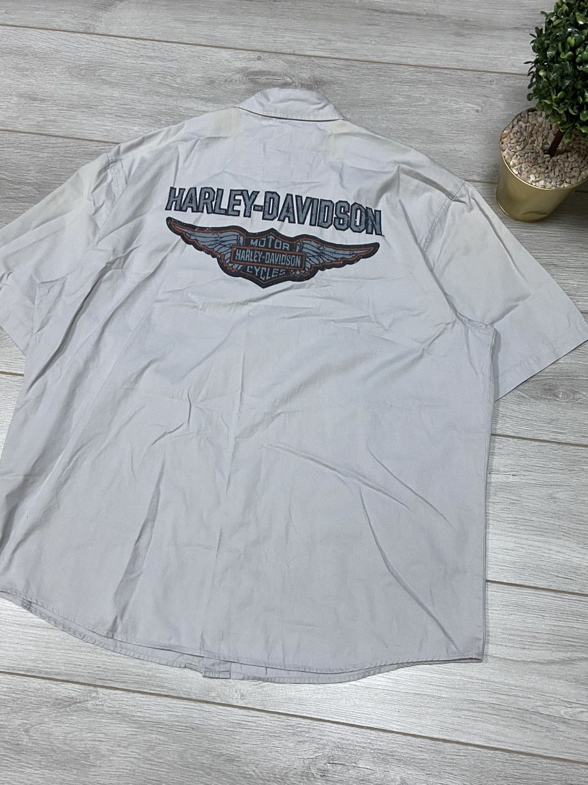 Harley Davidson Harley Davidson eagle 🦅 vintage big logo shirt buttons Size US XL / EU 56 / 4 - 6 Thumbnail