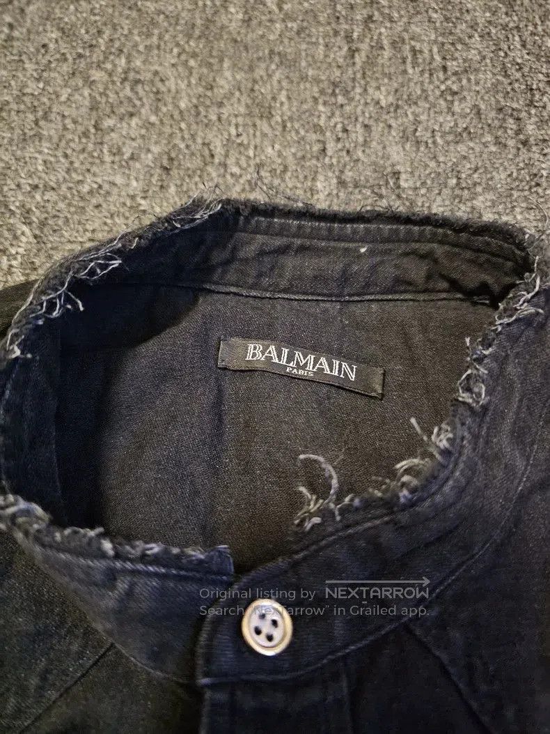 Balmain Balmain Paris Distressed Men's Shirt. Size US M / EU 48-50 / 2 - 3 Thumbnail