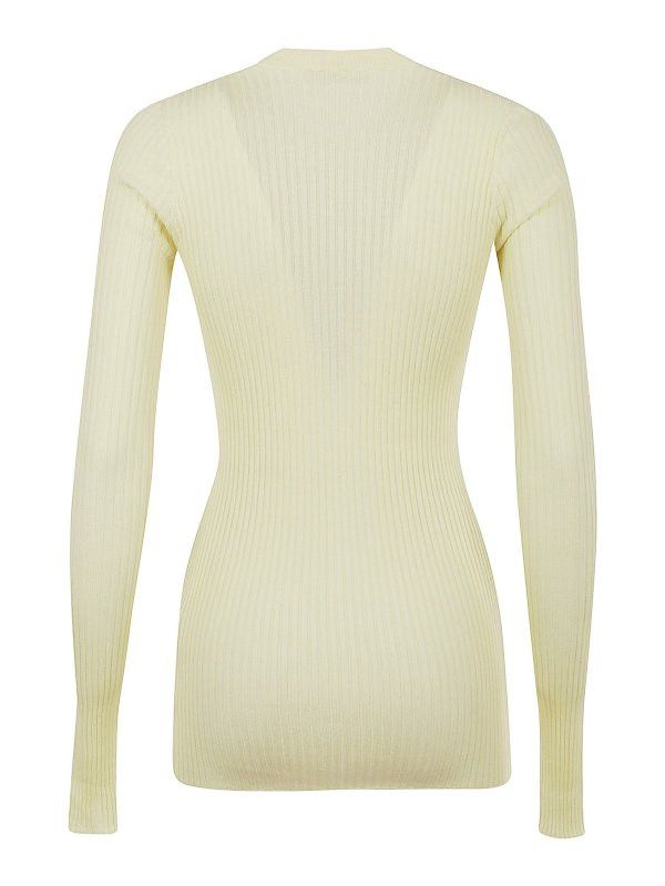 Jil Sander o1y1025 Cardigan in Pastel Yellow Size M / US 6-8 / IT 42-44 - 2 Thumbnail