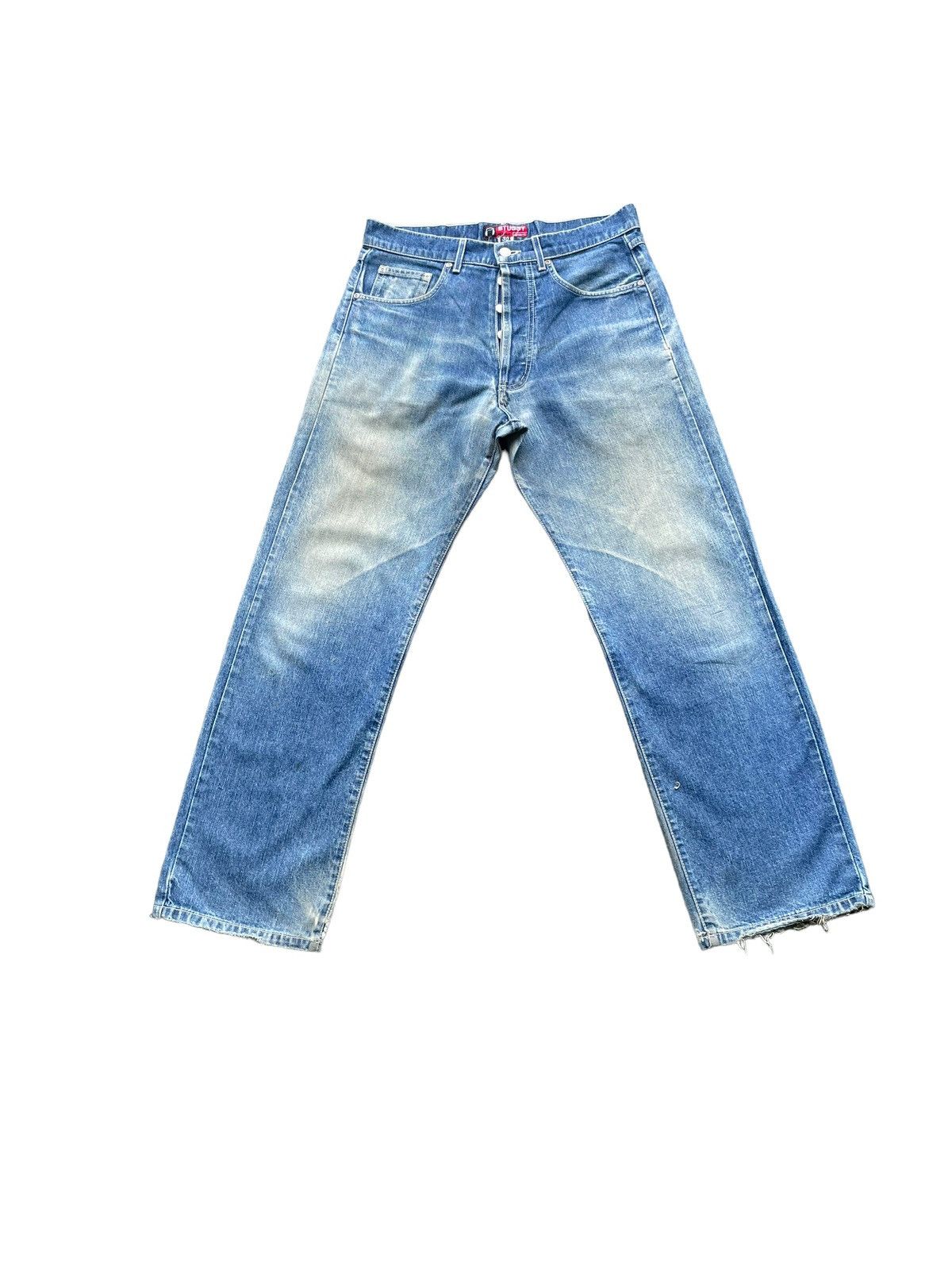Stussy Vintage Stussy Works Distresed Denim Size US 33 - 1 Thumbnail