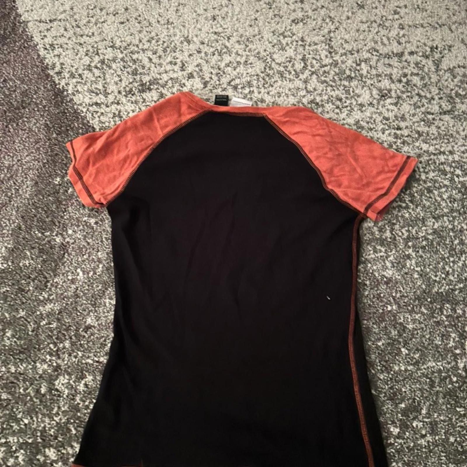 Harley Davidson Harley-Davidson Black & Orange Wing Logo V-Neck Tee Size M / US 6-8 / IT 42-44 - 3 Thumbnail