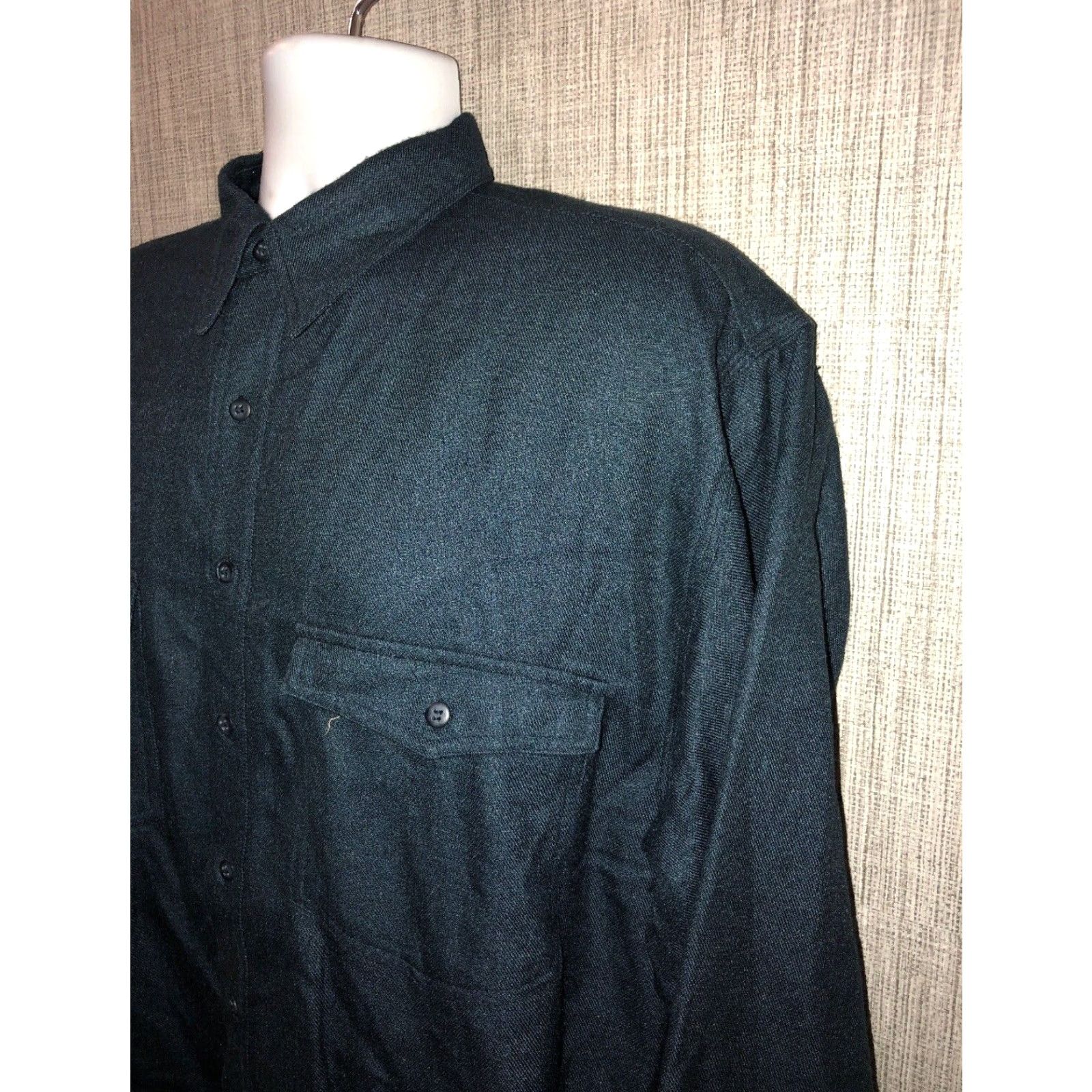 Vintage CARA Mens Blue Striped Silk-Wool Long Sleeve Button-Up Shirt Size L Size US L / EU 52-54 / 3 - 2 Thumbnail