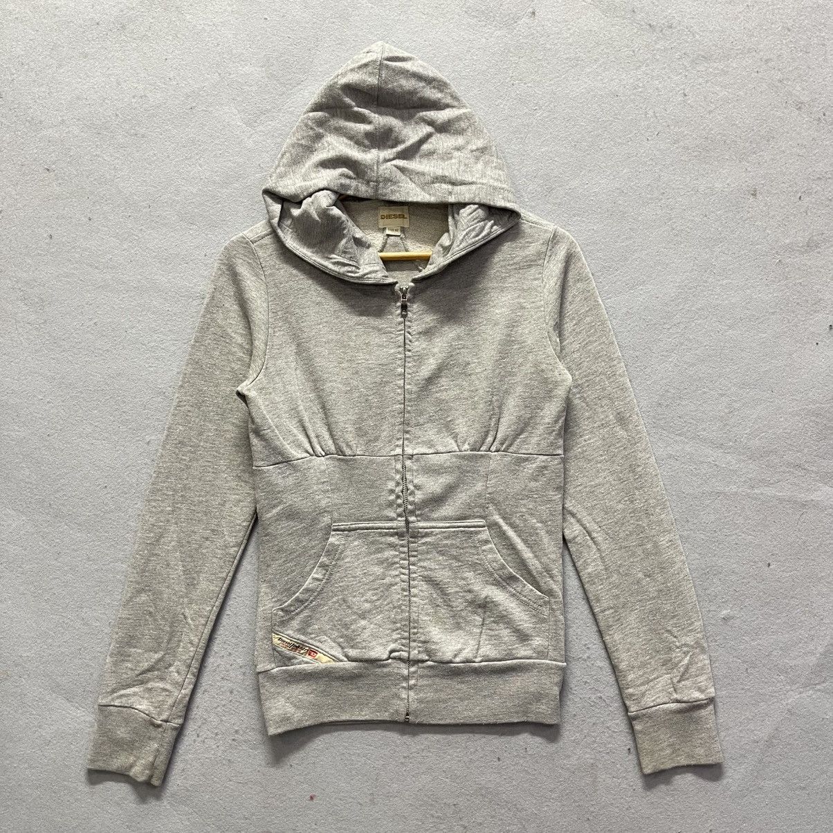 Diesel Diesel Full Zip Hoodie – Light Grey (XS) Size XS / US 0-2 / IT 36-38 - 1 Thumbnail