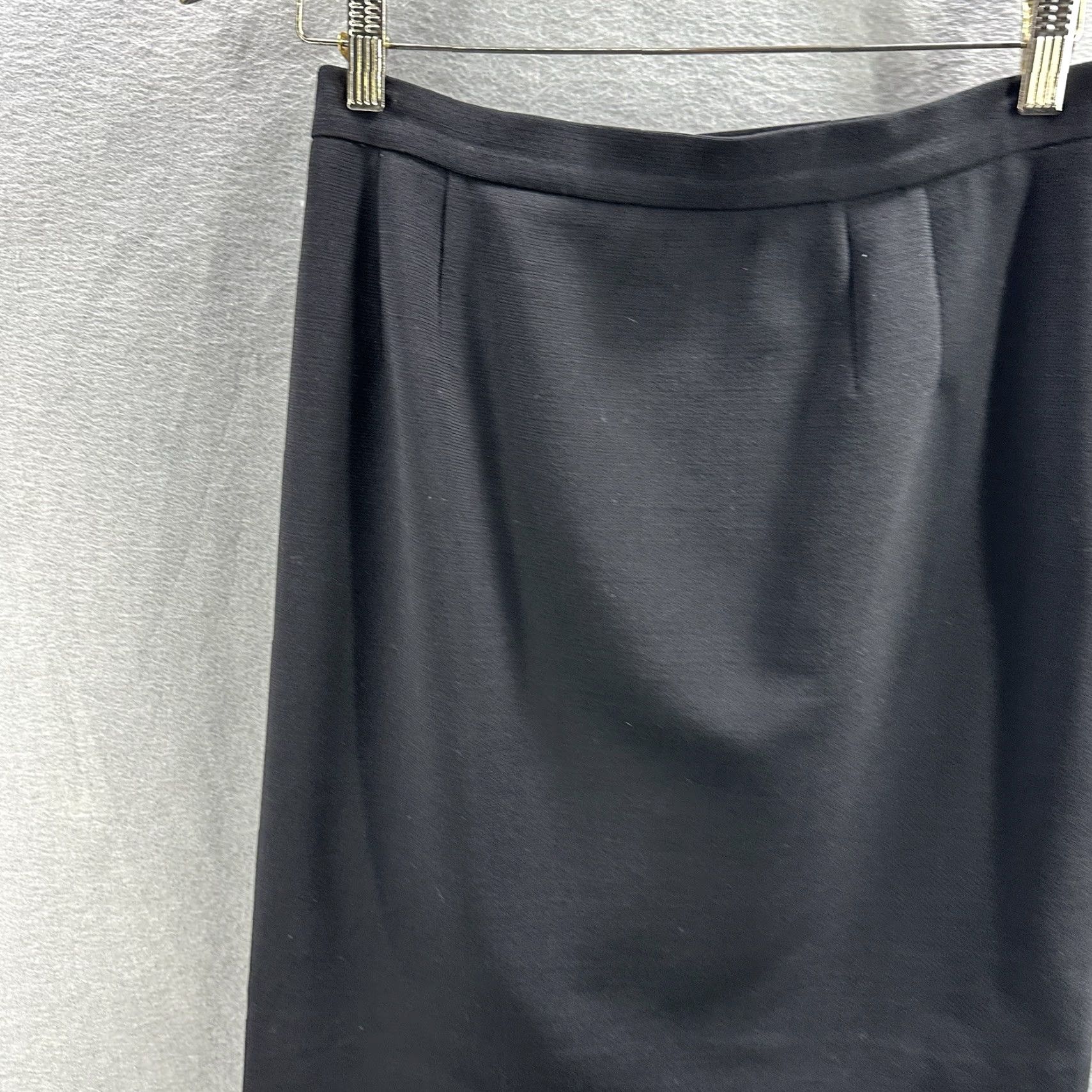 Valentino Valentino Pencil Skirt Womens 10 Black Silk Knit Mini 80s Preppy Size 32" / US 10 / IT 46 - 2 Thumbnail