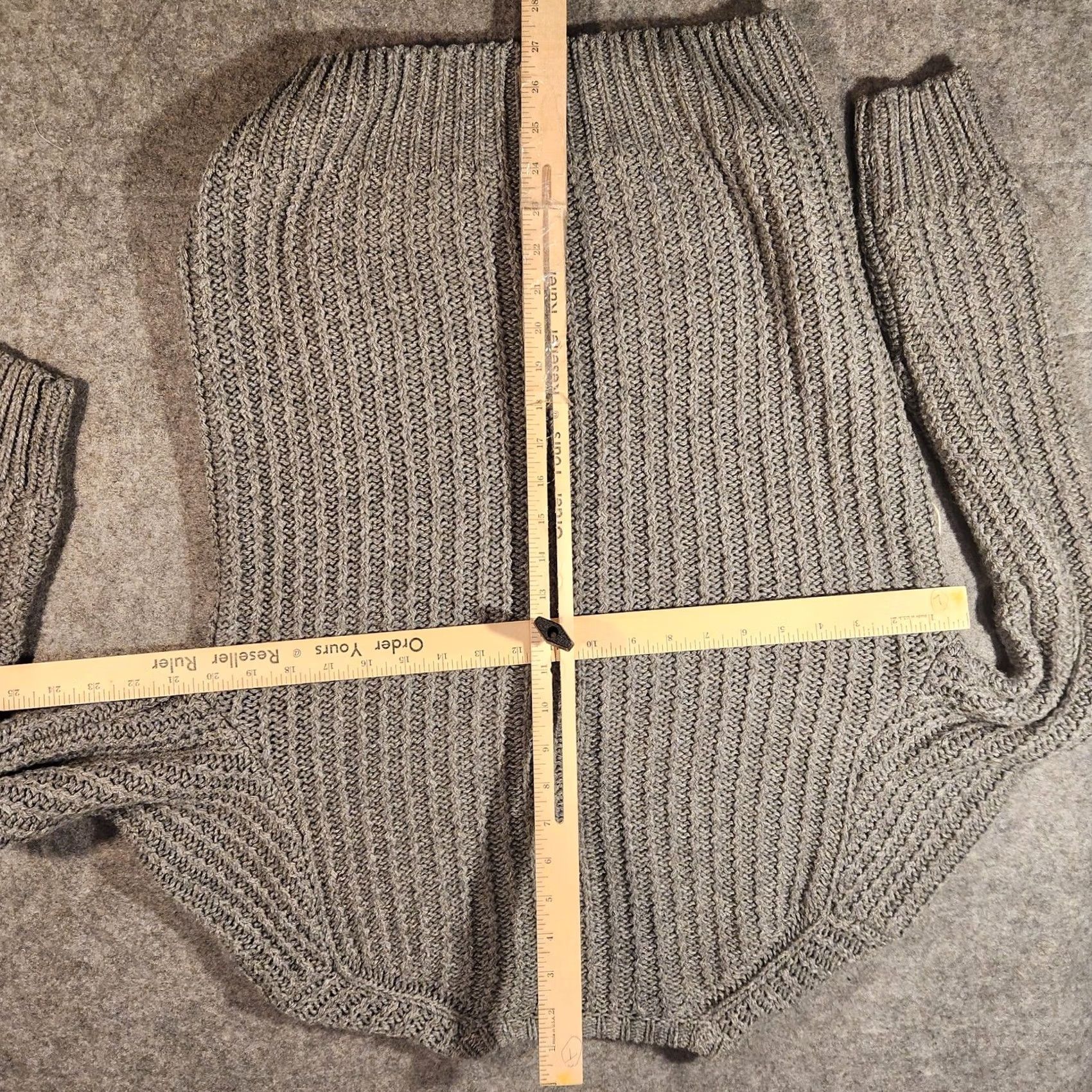 Vintage Mutual Weave Sweater Mens Medium Gray Heather Chunky Knit Crewneck Pullover Size US M / EU 48-50 / 2 - 6 Thumbnail