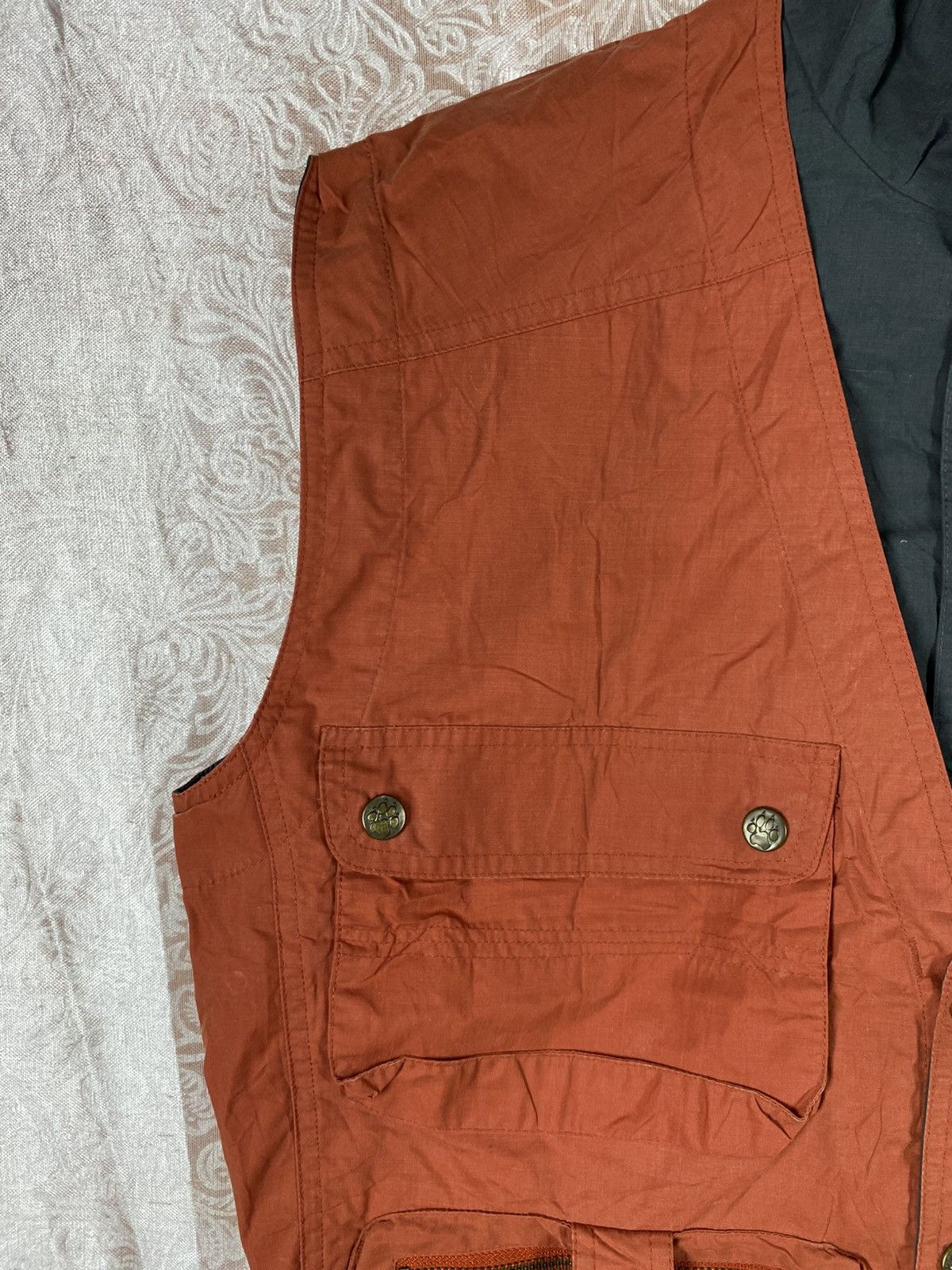 Jack Wolfskin Vintage Jack Wolfskin Utility Vest Burnt Orange Multi Pocket Size US M / EU 48-50 / 2 - 10 Thumbnail