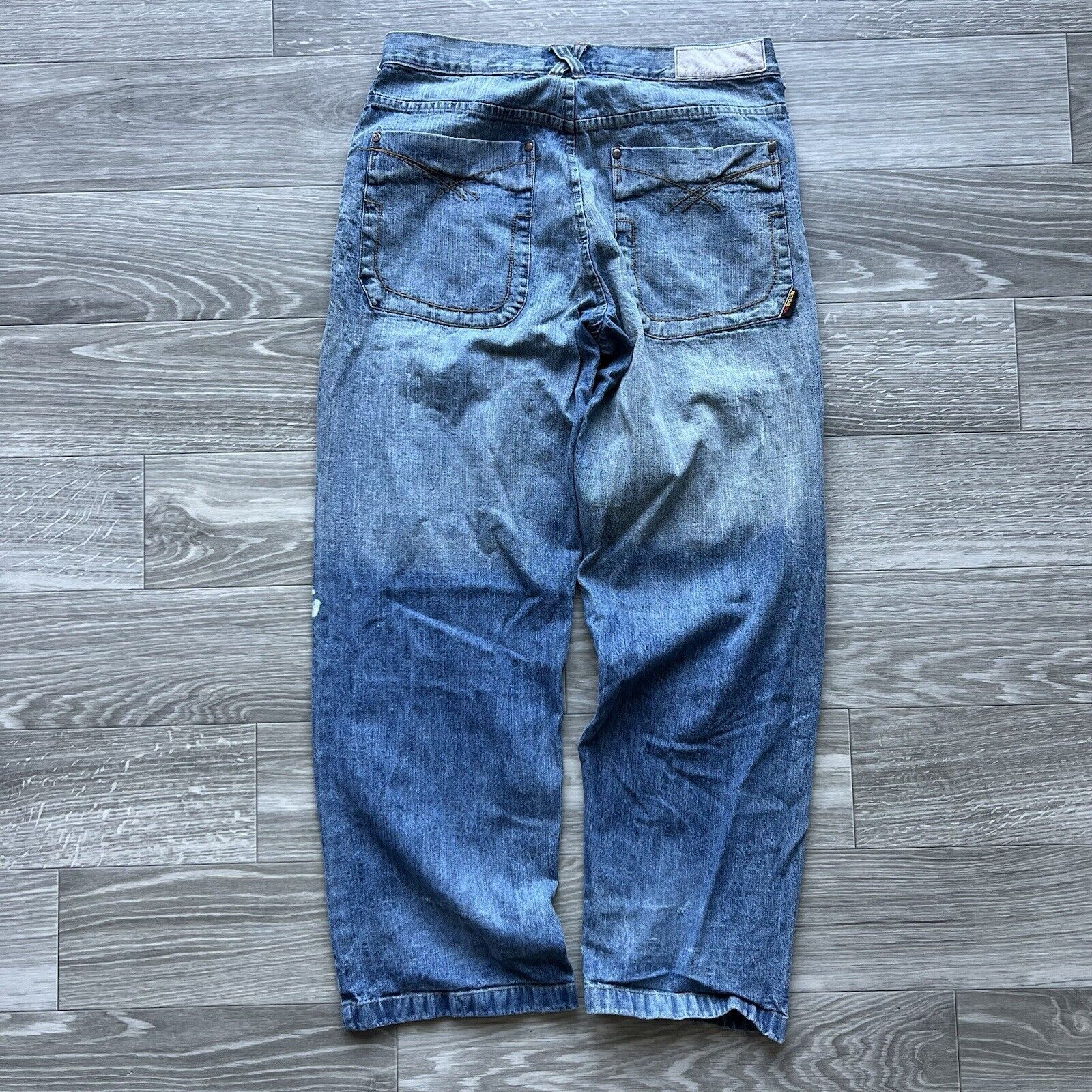 Mecca Vintage Y2k Mecca Jeans Mens Baggy HipHop Wide Leg Grunge Size US 35 - 1 Thumbnail
