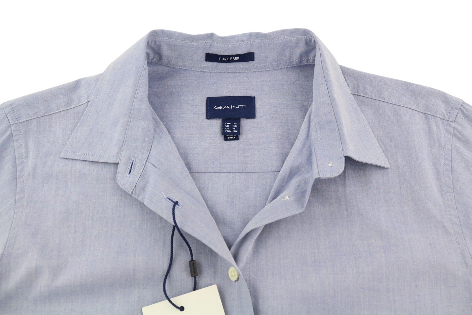 Gant PP BELL EU36 Blue Spread Collar Button-Up Shirt 85121 Size S / US 4 / IT 40 - 4 Thumbnail