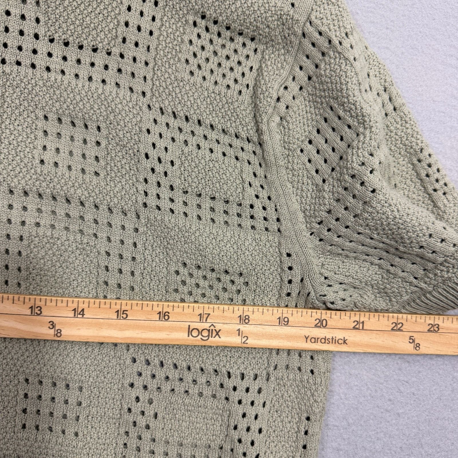 American Eagle Outfitters American Eagle Weekend Textured Checkerboard Sweater Polo Size US M / EU 48-50 / 2 - 8 Thumbnail