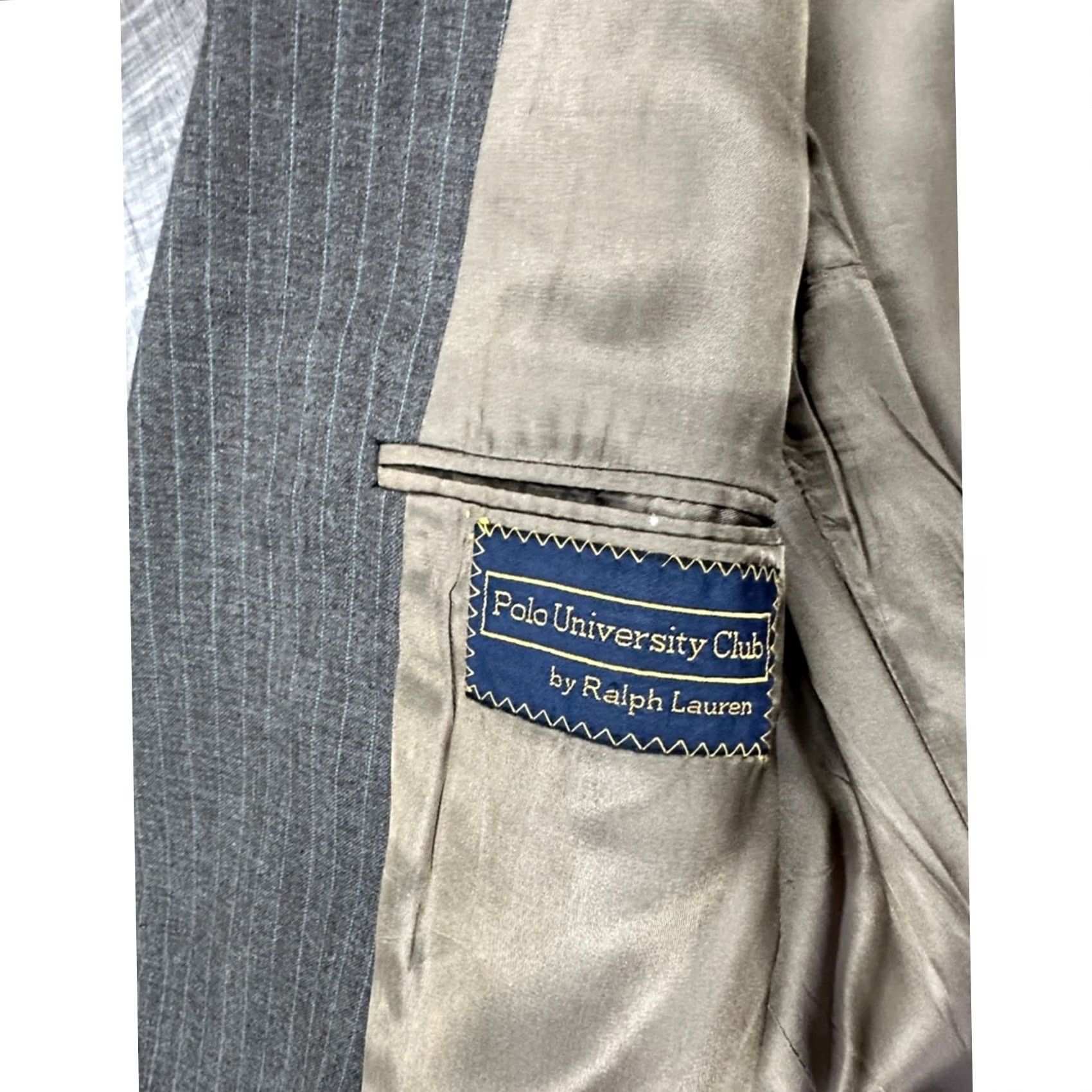 Ralph Lauren Ralph Lauren Polo University Club Blazer - Vintage Sport Coat Pinstripe Wool 40R Mens Blazer All Size US L / EU 52-54 / 3 - 7 Thumbnail
