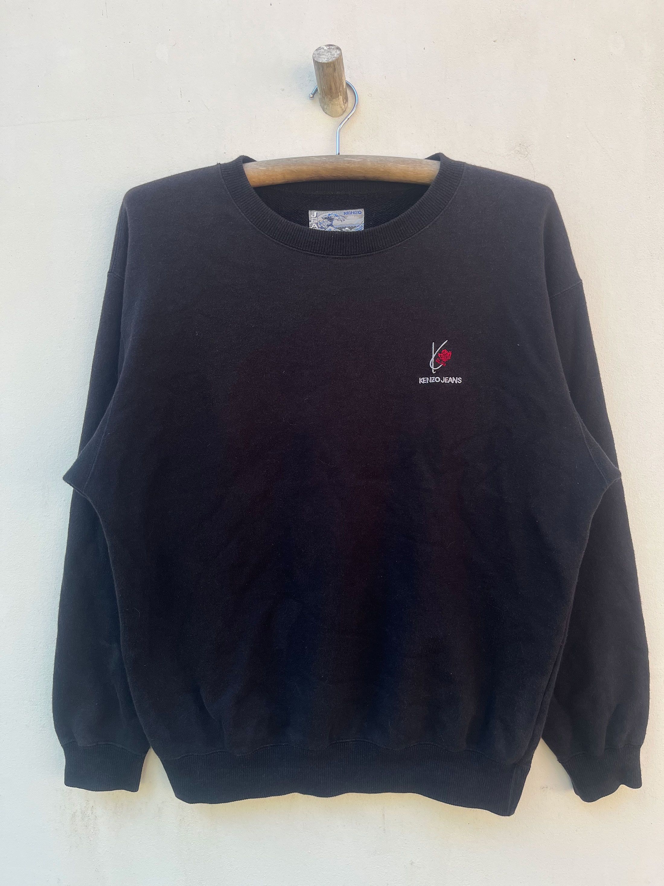 Kenzo Kenzo Jeans Spell Out Flower Embroidery Warm Shirt Crewneck Size US L / EU 52-54 / 3 - 1 Thumbnail