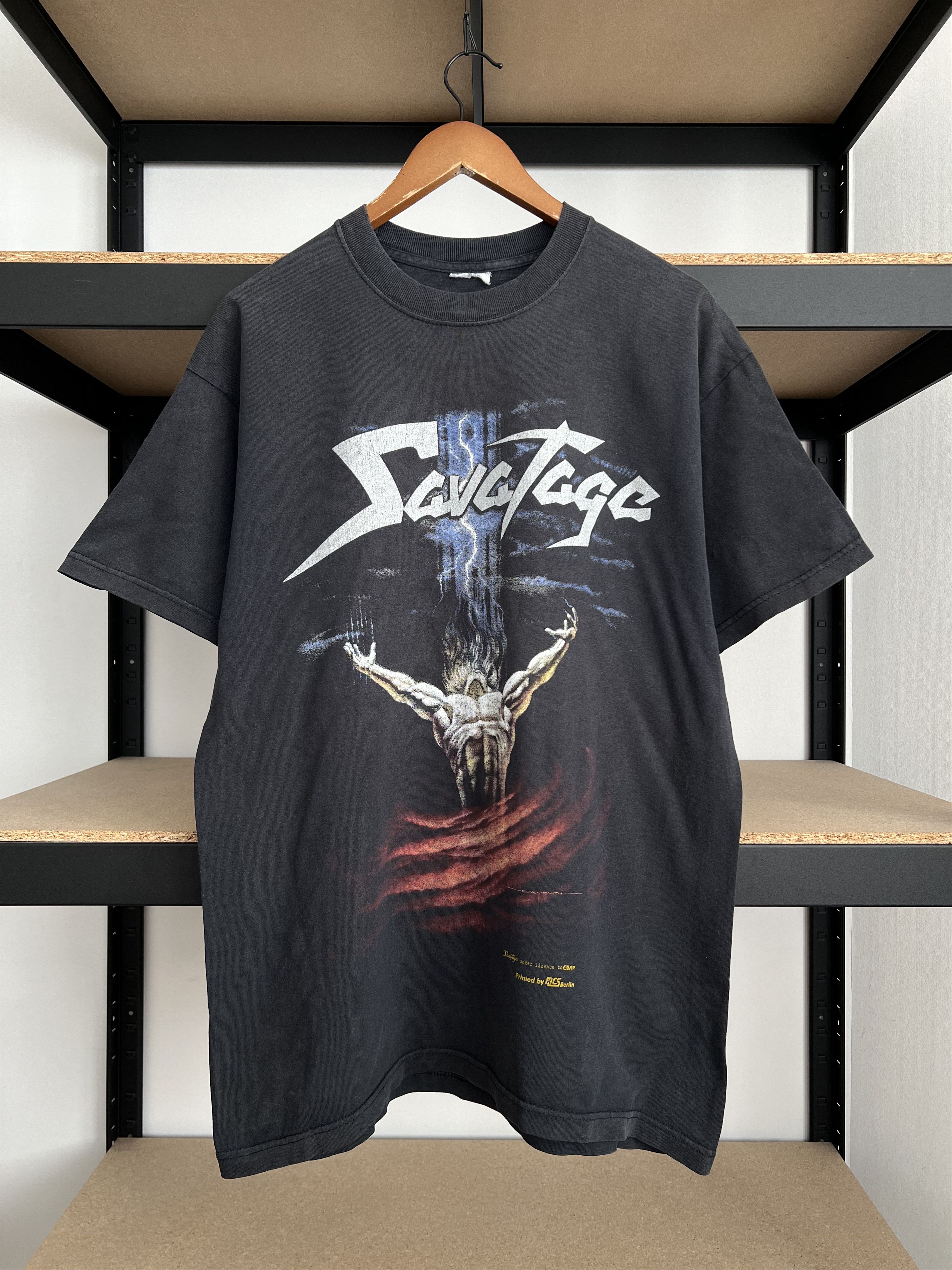 Band Tees Vintage 90s Savatage Criss Oliva Heavy Metal Band T-shirt Size US L / EU 52-54 / 3 - 1 Thumbnail
