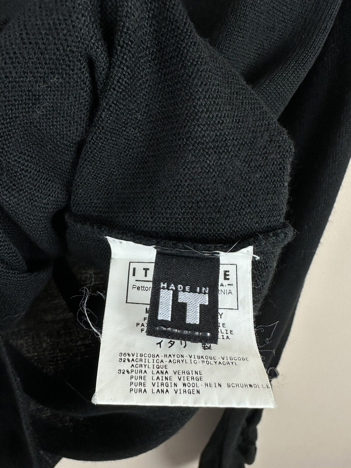 Versace Jeans Couture × Vintage Gianni Versace Jeans Couture vintage black sweater ruffled Size M / US 6-8 / IT 42-44 - 10 Thumbnail