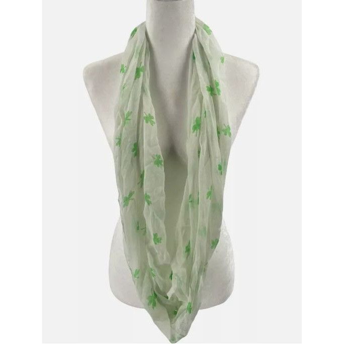 Other 1 Infinity Scarf 23.5 in W * 31 L Green Clovers Size ONE SIZE - 1 Preview