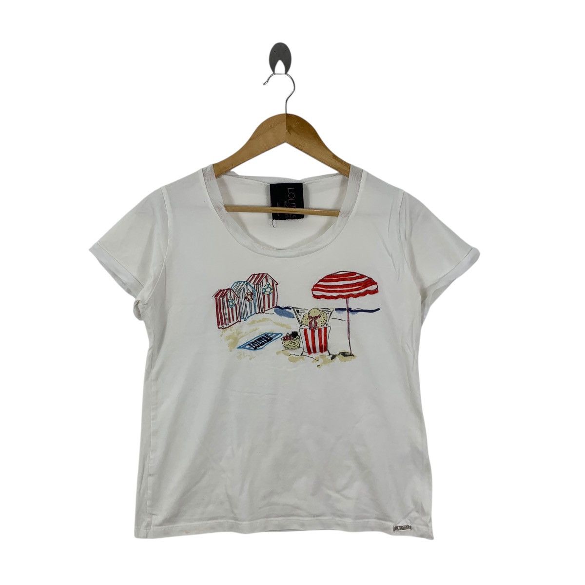 Vintage Vintage LOLITAS & LOLOS ESPANA Summer Vacation Tee Shirt Top Size S / US 4 / IT 40 - 3 Thumbnail