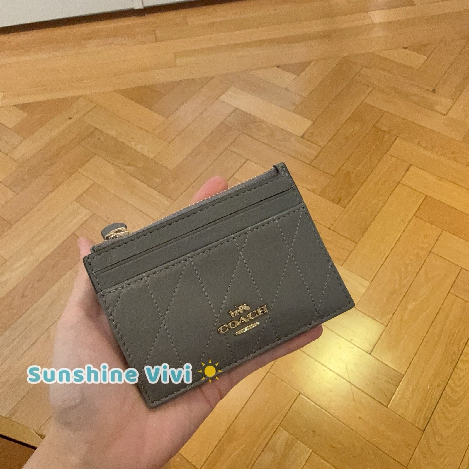 Coach NWT Coach Mini Skinny Id Case Quilting CEX22 leather Slate Size ONE SIZE - 1 Thumbnail