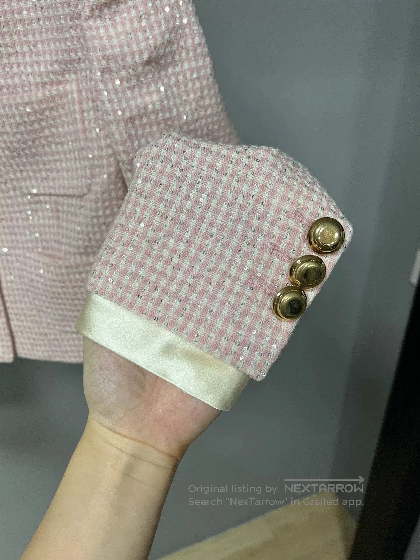 Miu Miu pink embellished cropped jacket. Size M / US 6-8 / IT 42-44 - 4 Thumbnail