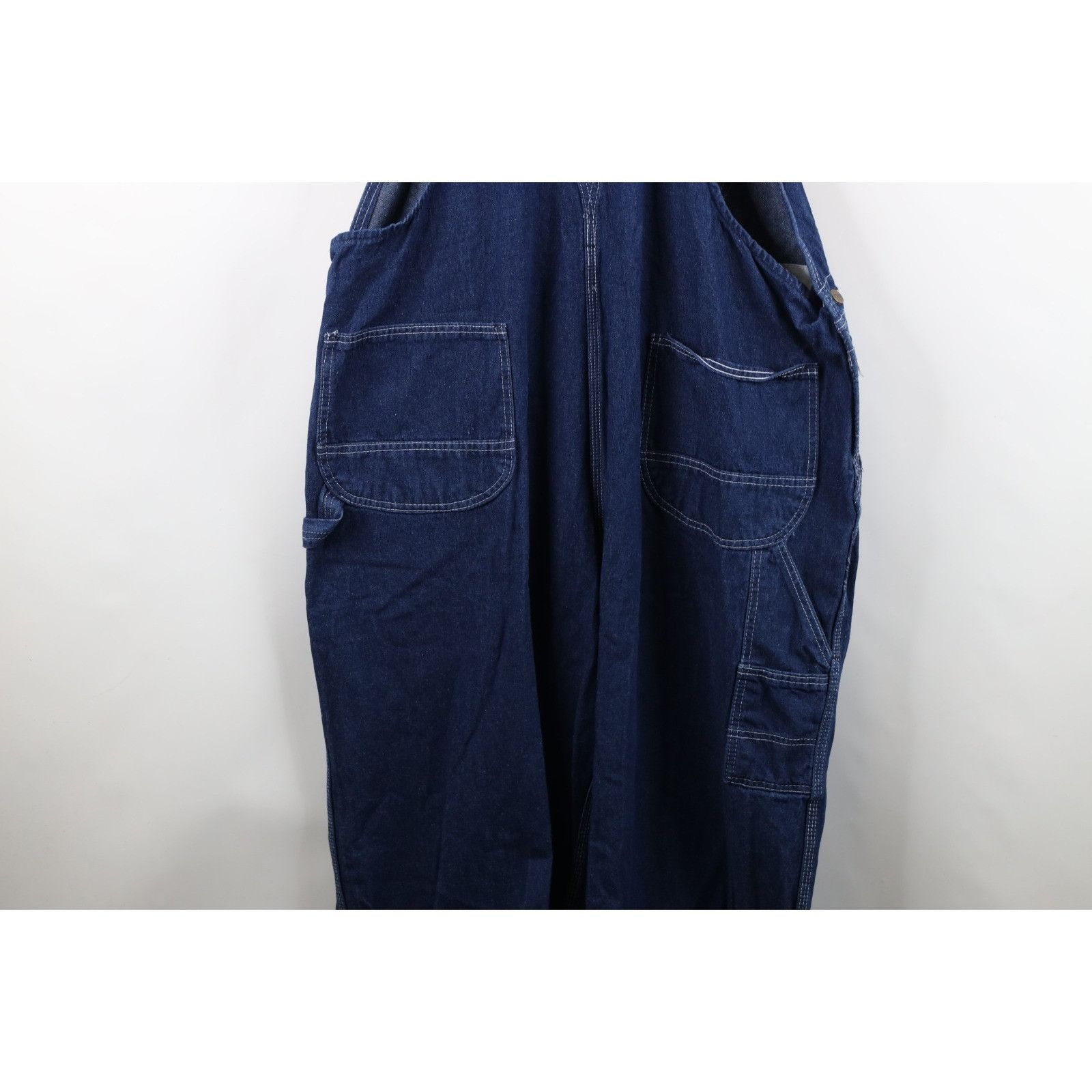 Vintage Vintage 90s Streetwear Faded Wide Leg Denim Overalls 48x30 Size US 44 / EU 60 - 17 Thumbnail
