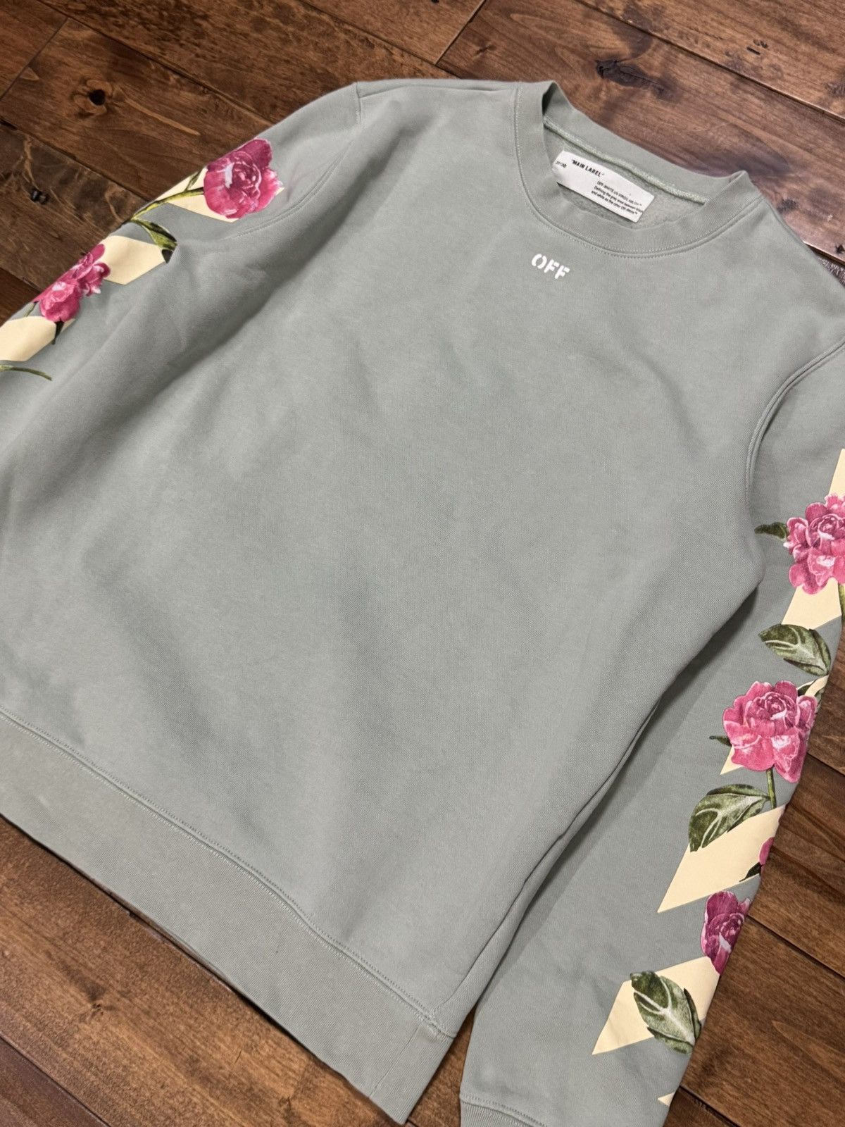 Off-White Off-White main label sweatshirt with floral graphics Size S / US 4 / IT 40 - 5 Thumbnail