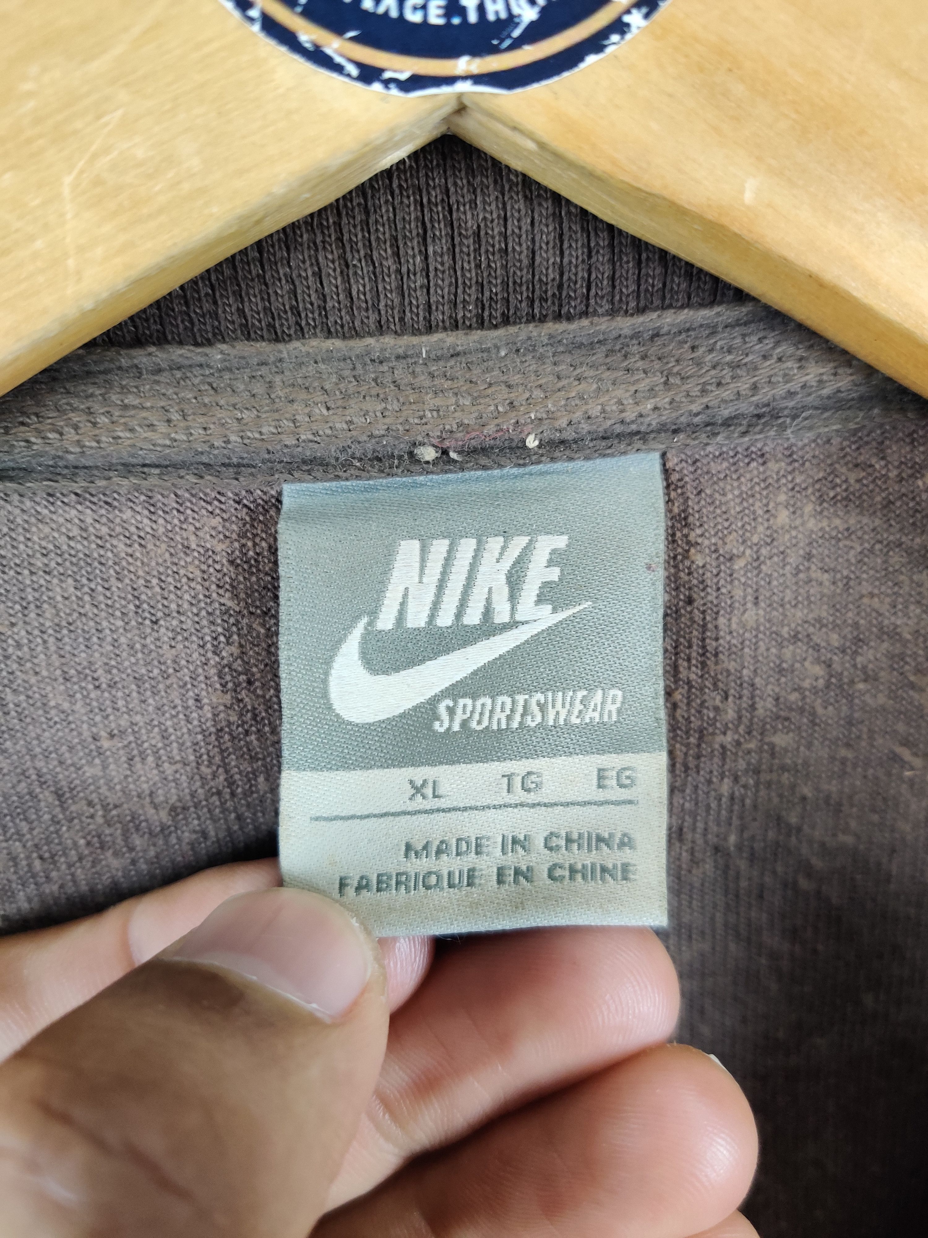 Nike Nice 🤎 Vintage Nike Velvet Zipper Sweater Jacket Size US XL / EU 56 / 4 - 11 Thumbnail