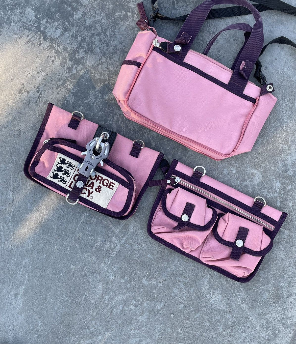 Avant Garde x George Gina Lucy George Gina & Lucy Okinawa Y2K Punk 3 In 1 Bag Crossbody in Pink, Women's