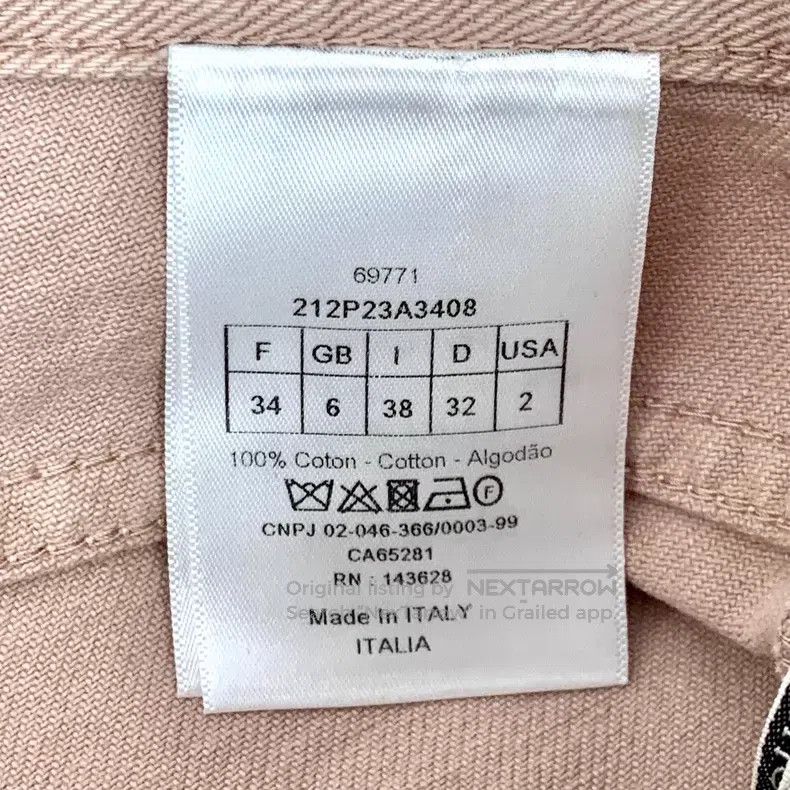 Dior Dior Light pink cotton casual denim wide-leg trousers Size 42" / US 20 - 6 Thumbnail