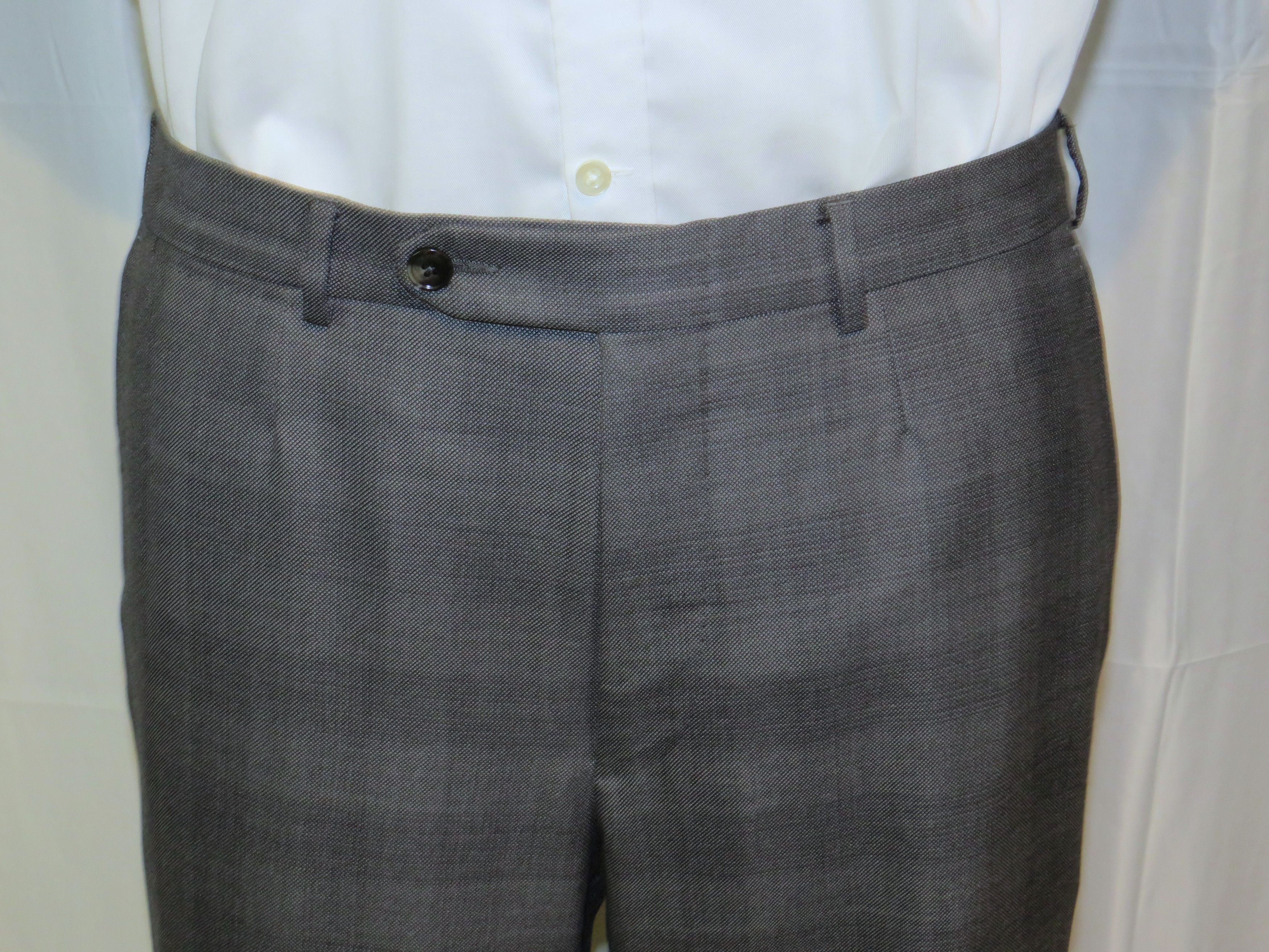Ermenegildo Zegna Trofeo 600 Very Recent Gray Plaid Two Button Suit 44R Size 44R - 16 Thumbnail